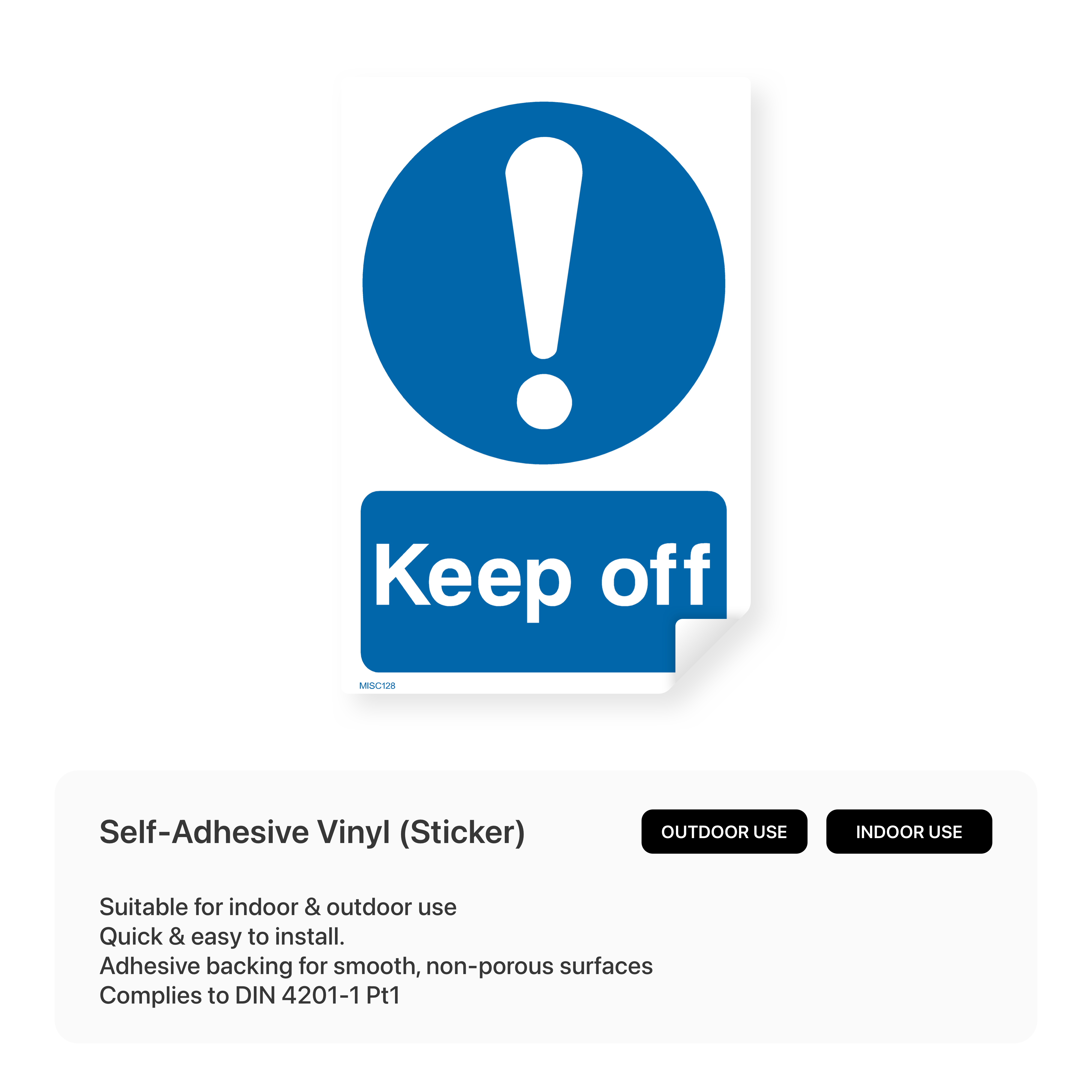 Sign instructing to keep off.