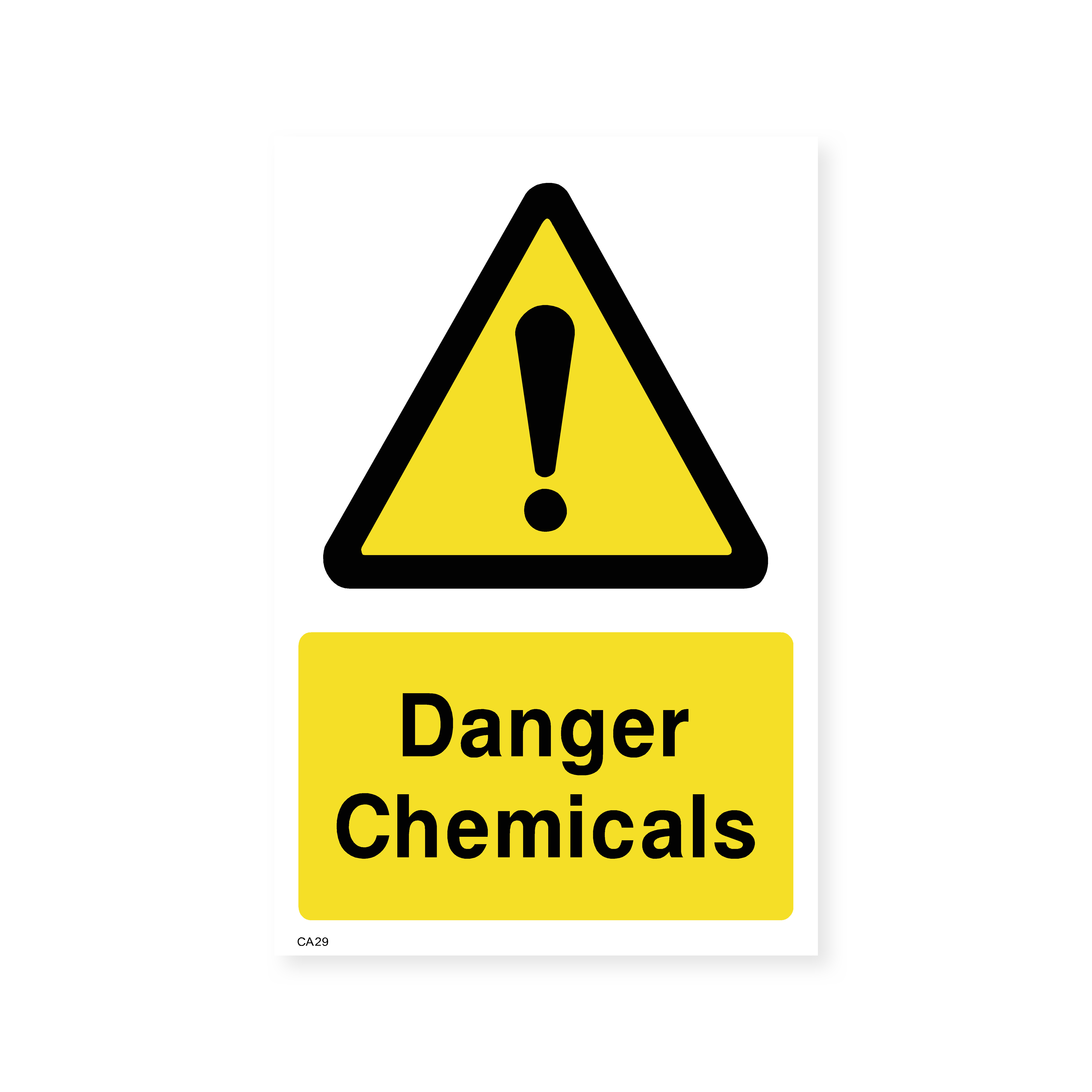 Chemicals Warning Sign – Safety Signs & Stickers