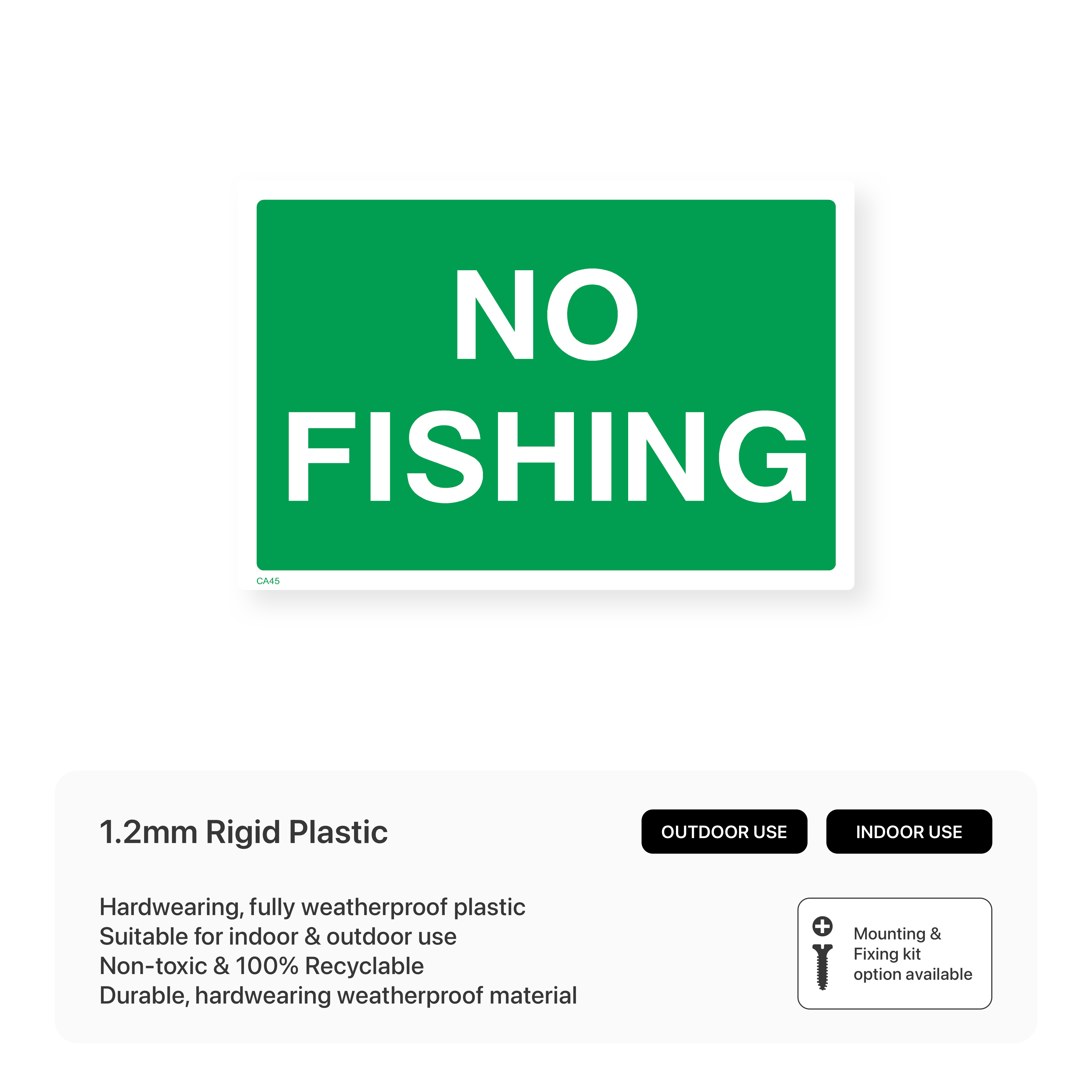 No Fishing Sign – Safety Signs & Stickers