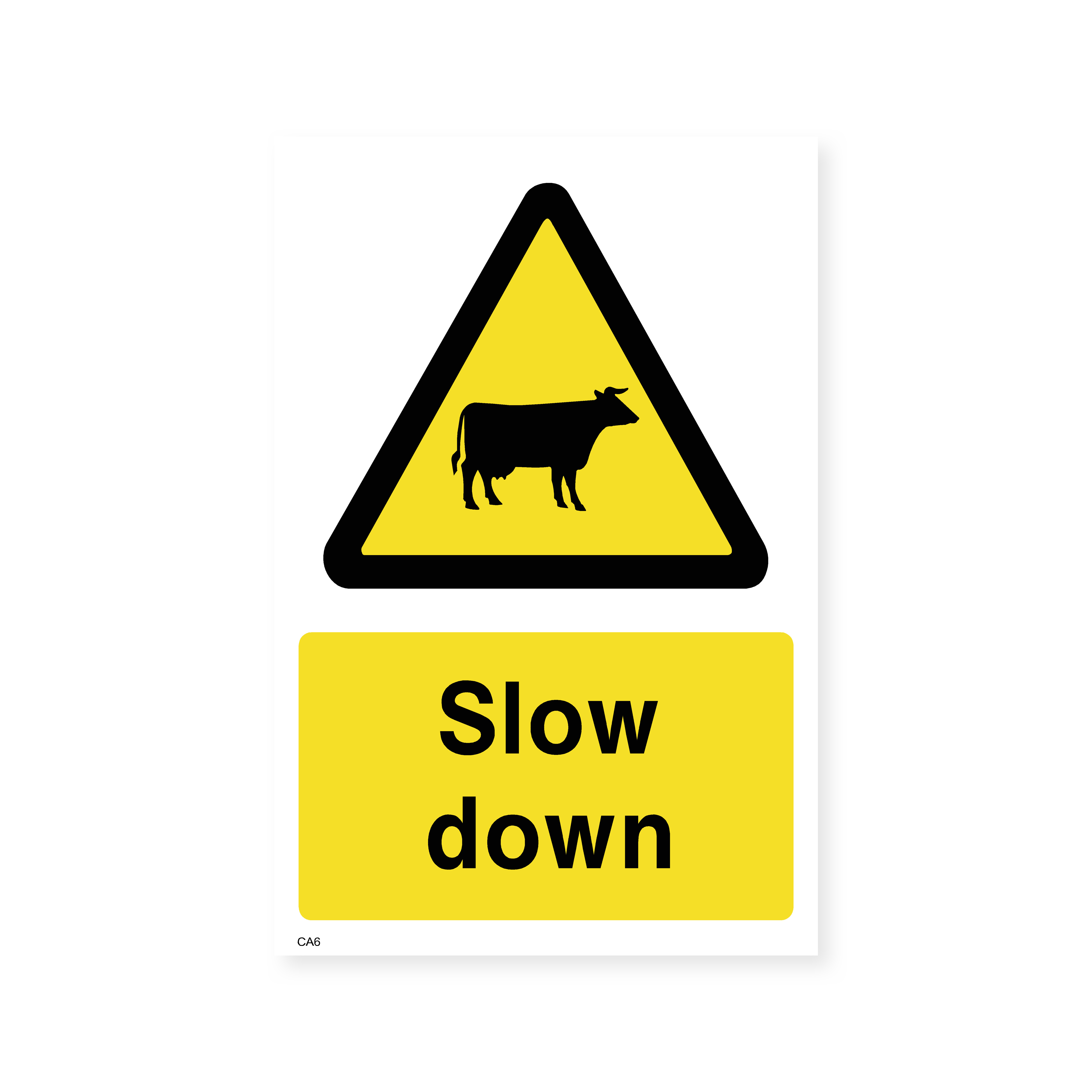 Cattle Crossing: Slow Down Sign – Safety Signs & Stickers