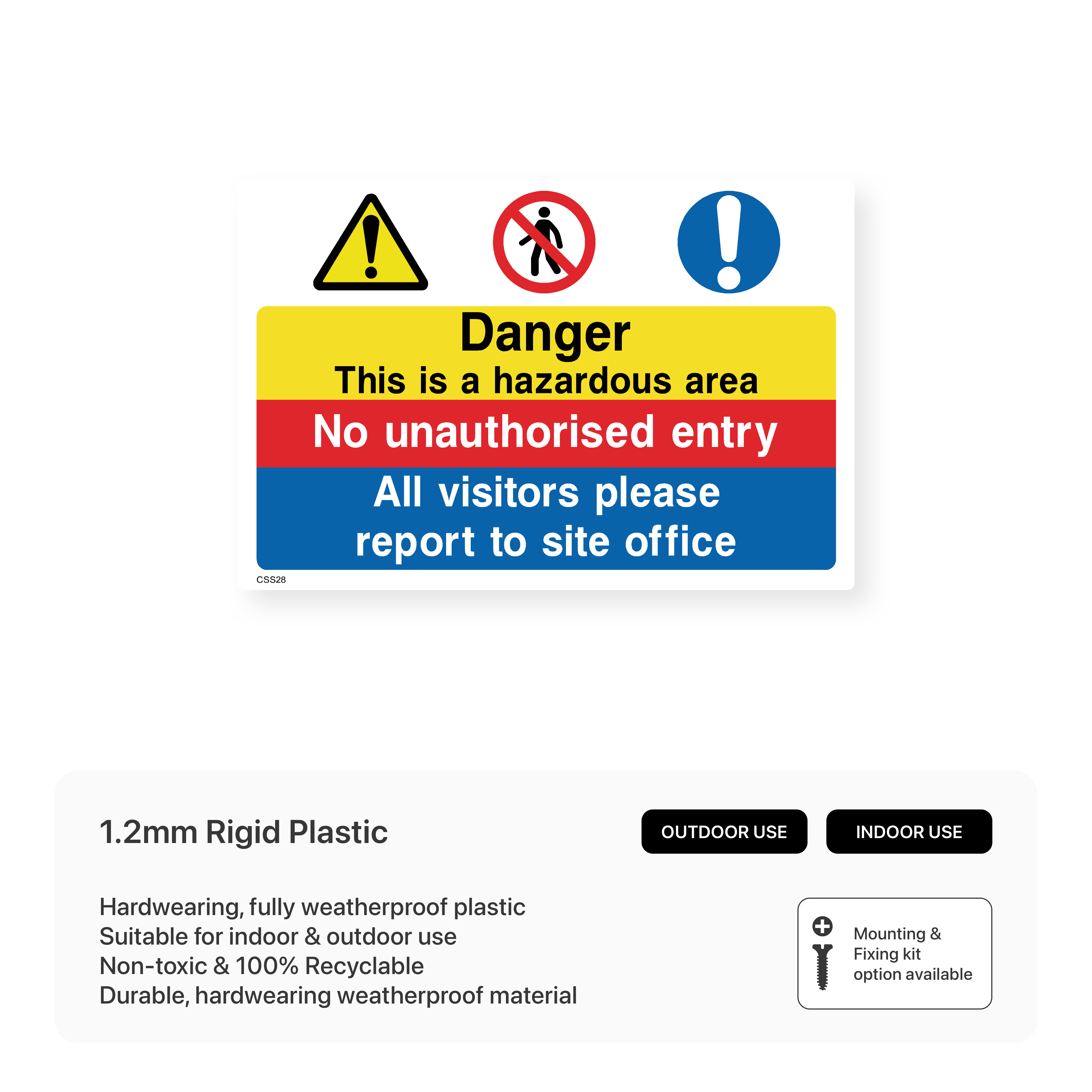 Danger This is a Hazardous Area Sign – Safety Signs & Stickers