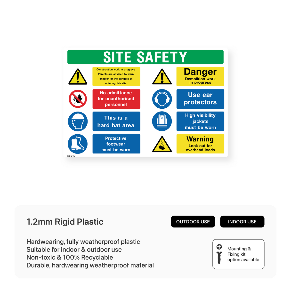 Piling In Progress Sign Site Safety - Construction / Demolition Work in Progress Sign – Safety ...