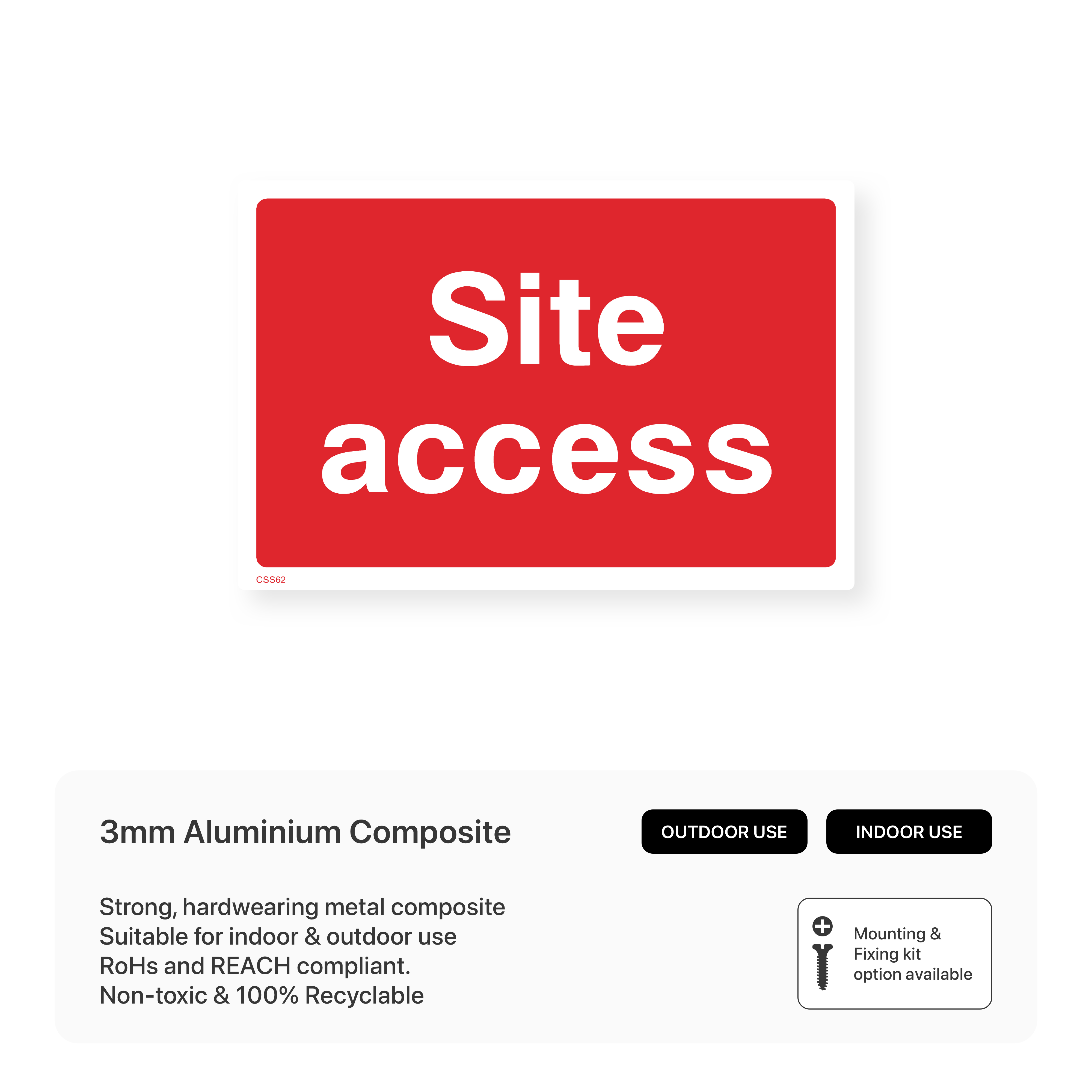 Site Access Sign – Safety Signs & Stickers