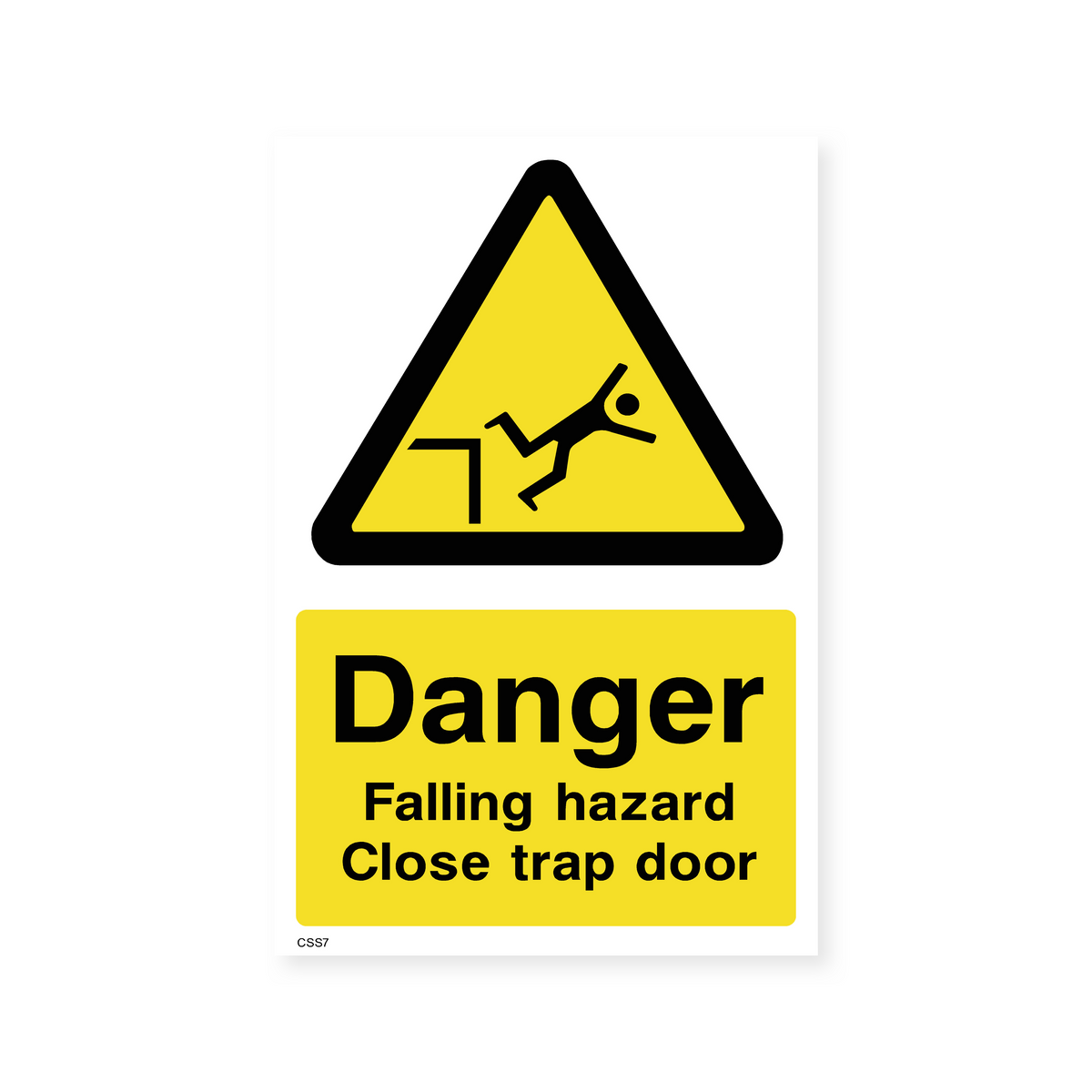 Danger Falling Hazard - Close Trap Door Sign – Safety Signs & Stickers
