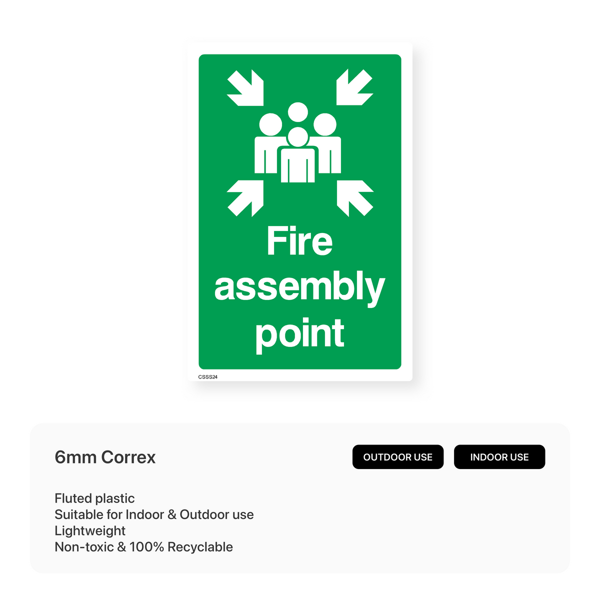 Fire Assembly Point Sign – Safety Signs & Stickers