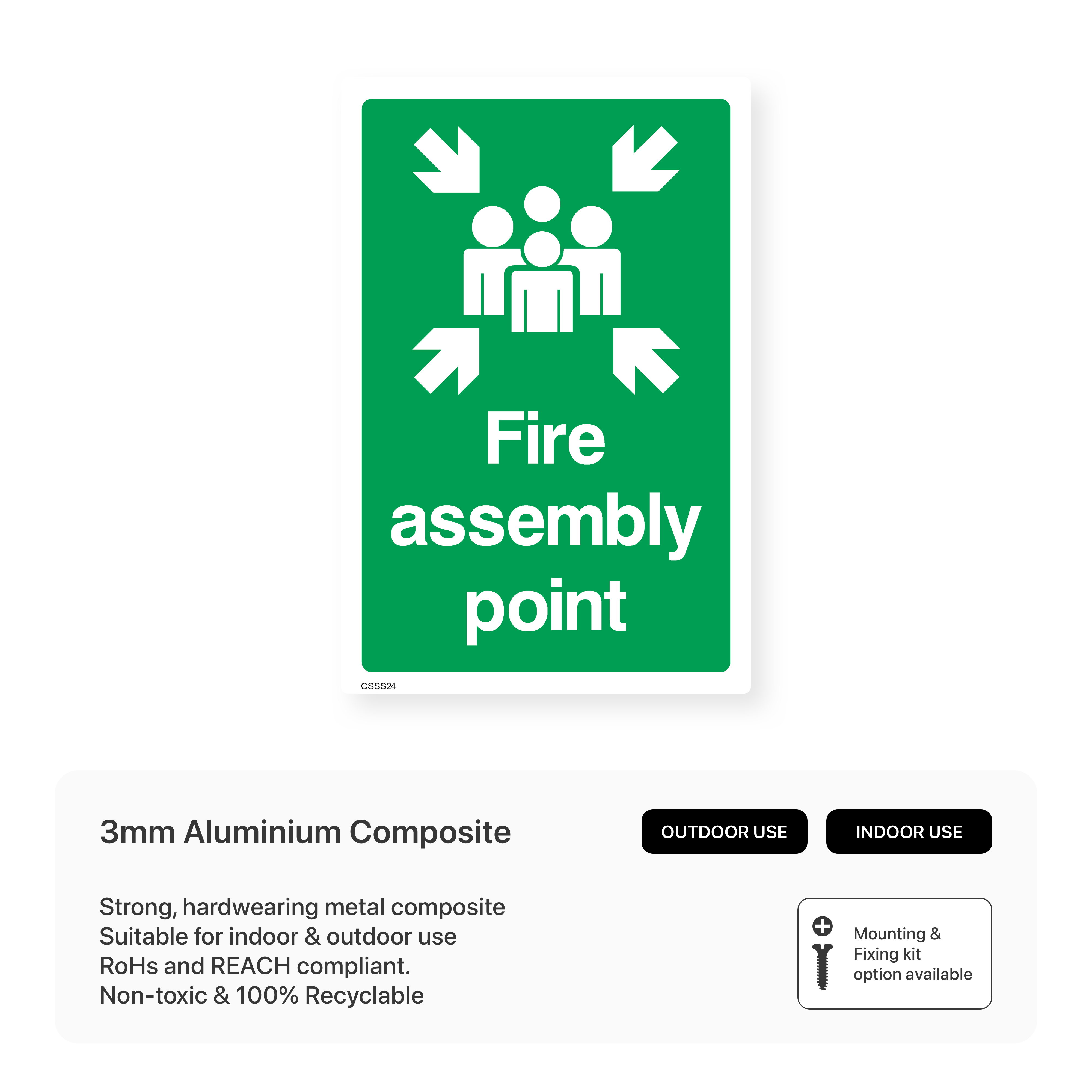 Fire Assembly Point Sign – Safety Signs & Stickers