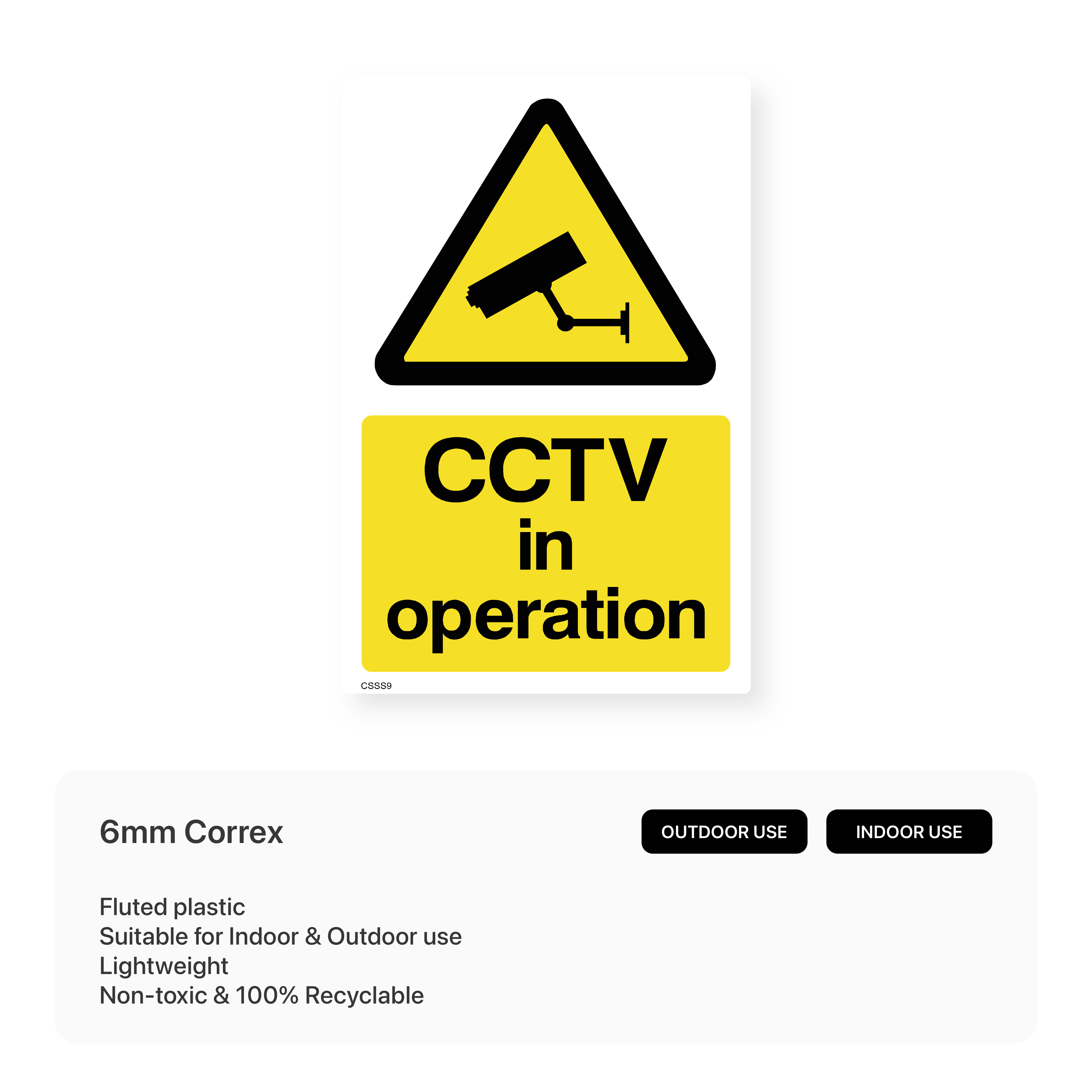CCTV in Operation Sign – Safety Signs & Stickers