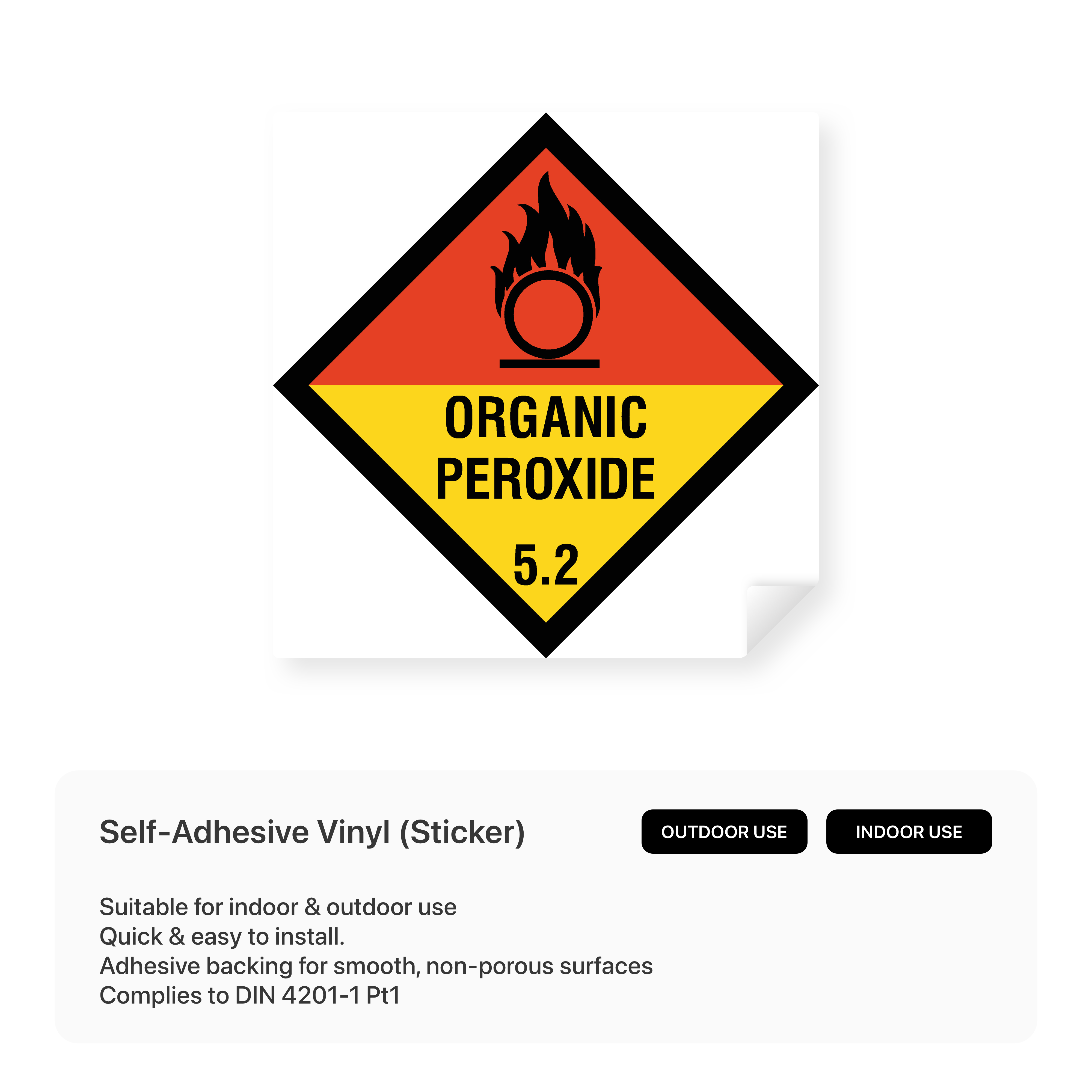 Hazard Warning Stickers Inoxia Chemicals UN Explosive (ADR & UN ...