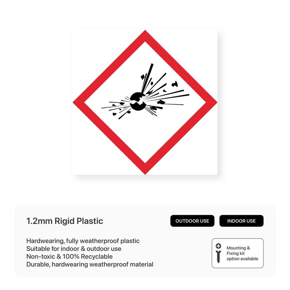 Ghs Sticker Explosive Explosive Hazard GHS Symbol Sign – Safety Signs & Stickers