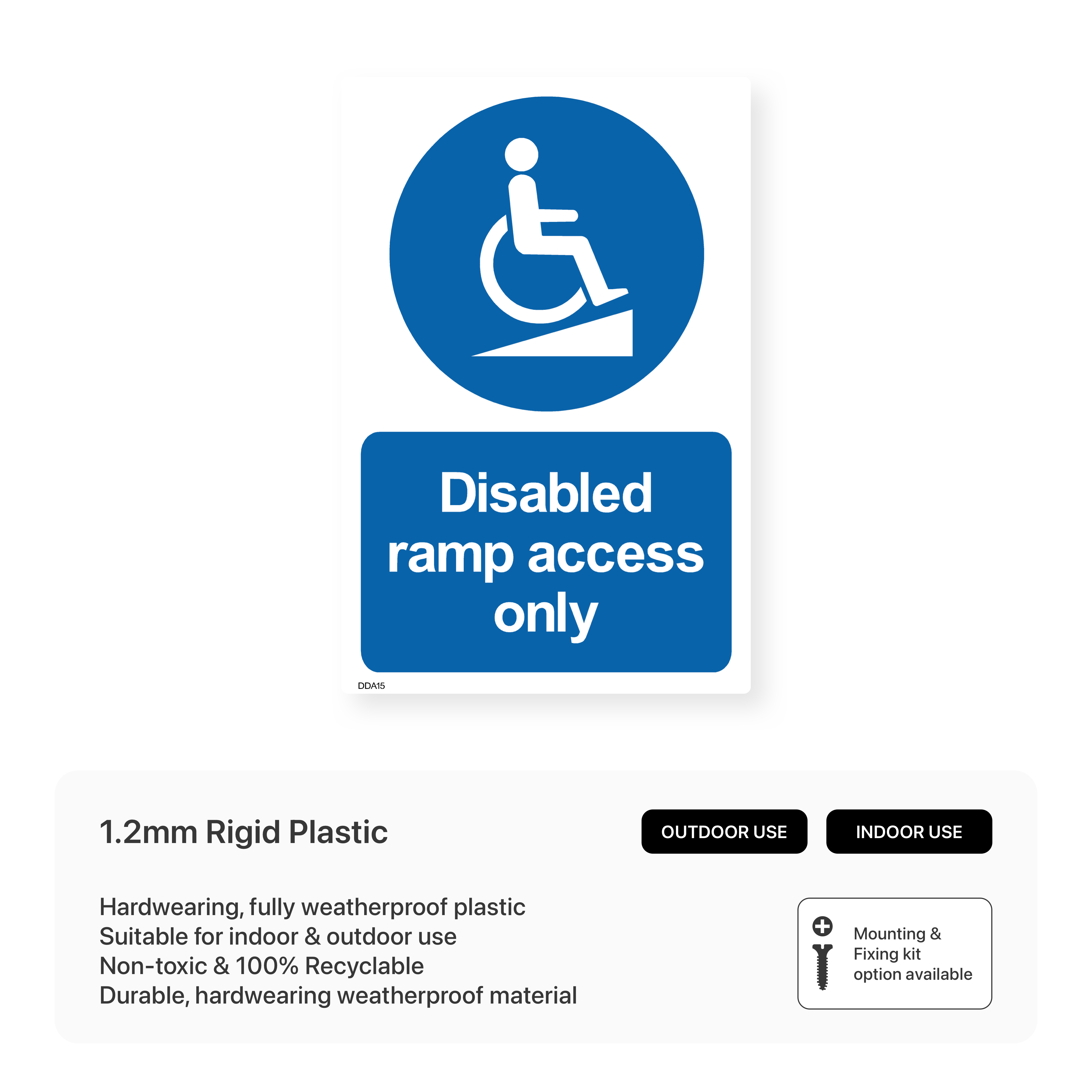Always Use Ramp Sign Disabled Ramp Access Only Sign – Safety Signs & Stickers