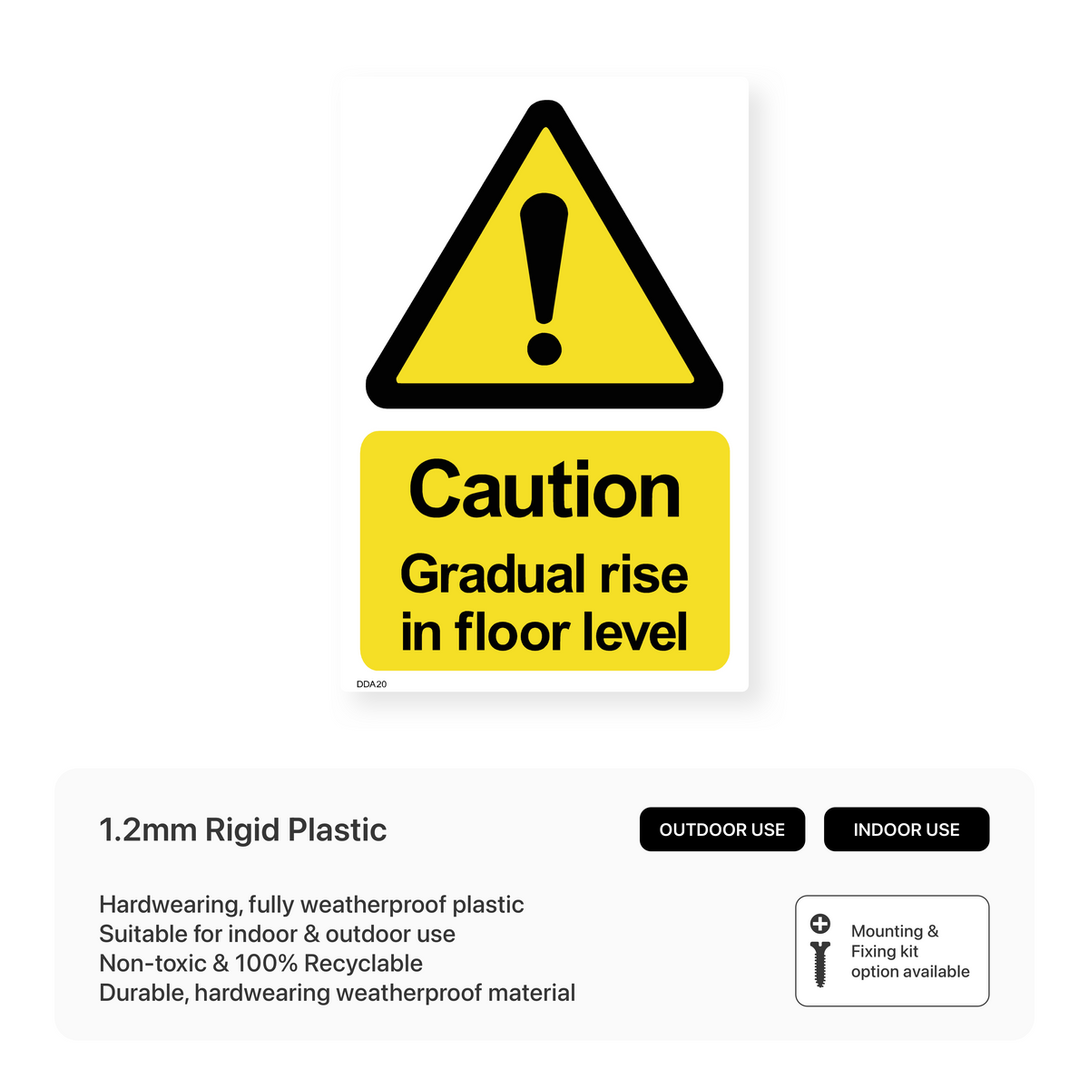 Please Rise Signage Caution - Gradual Rise in Floor Level Sign – Safety Signs & Stickers