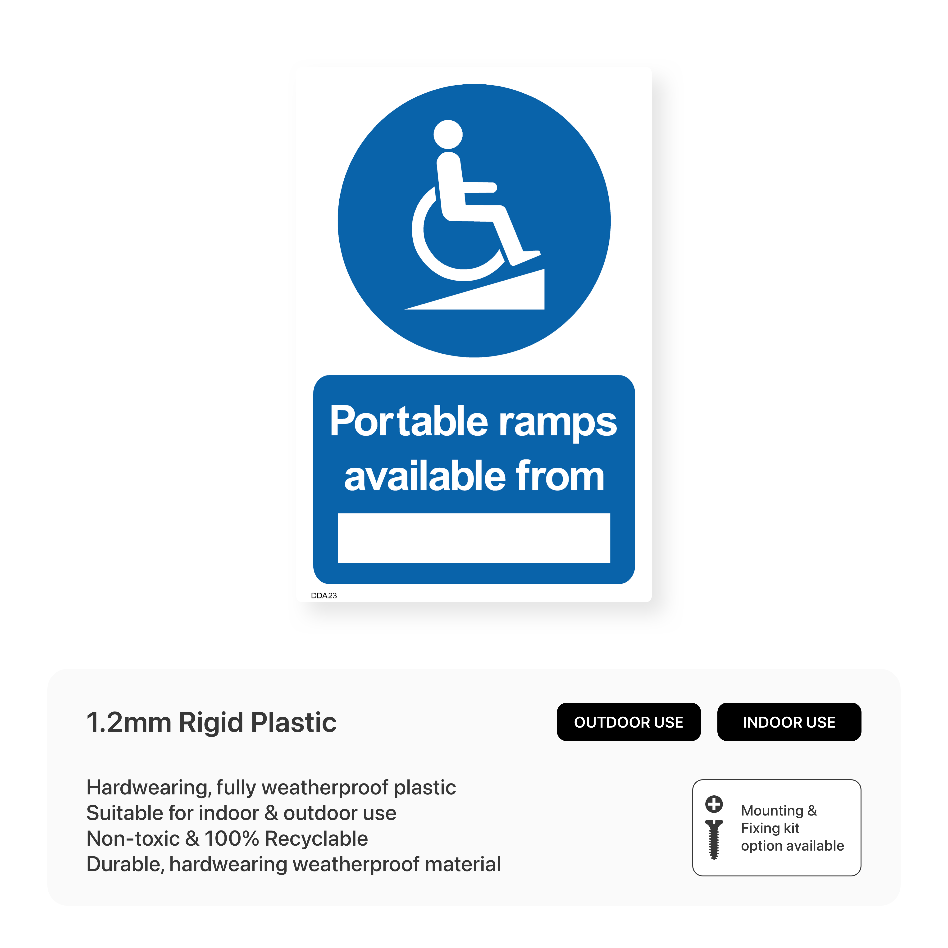 Portable Ramps Available Sign – Safety Signs & Stickers