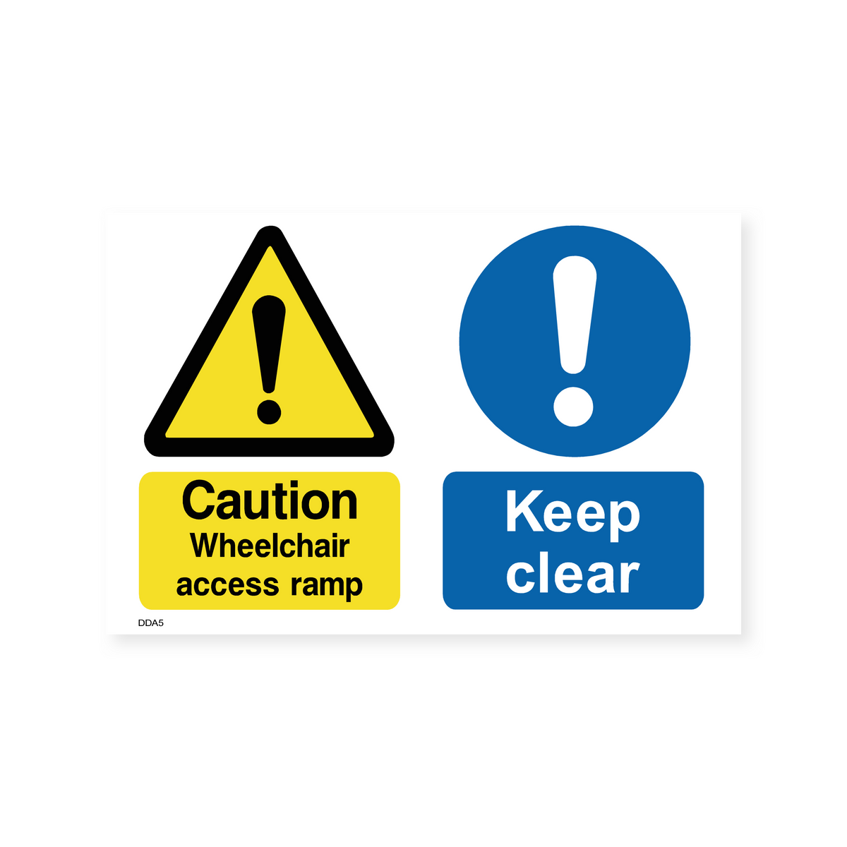 Clean Ramp Signs Caution - Wheelchair Access Ramp - Keep Clear Sign – Safety Signs ...