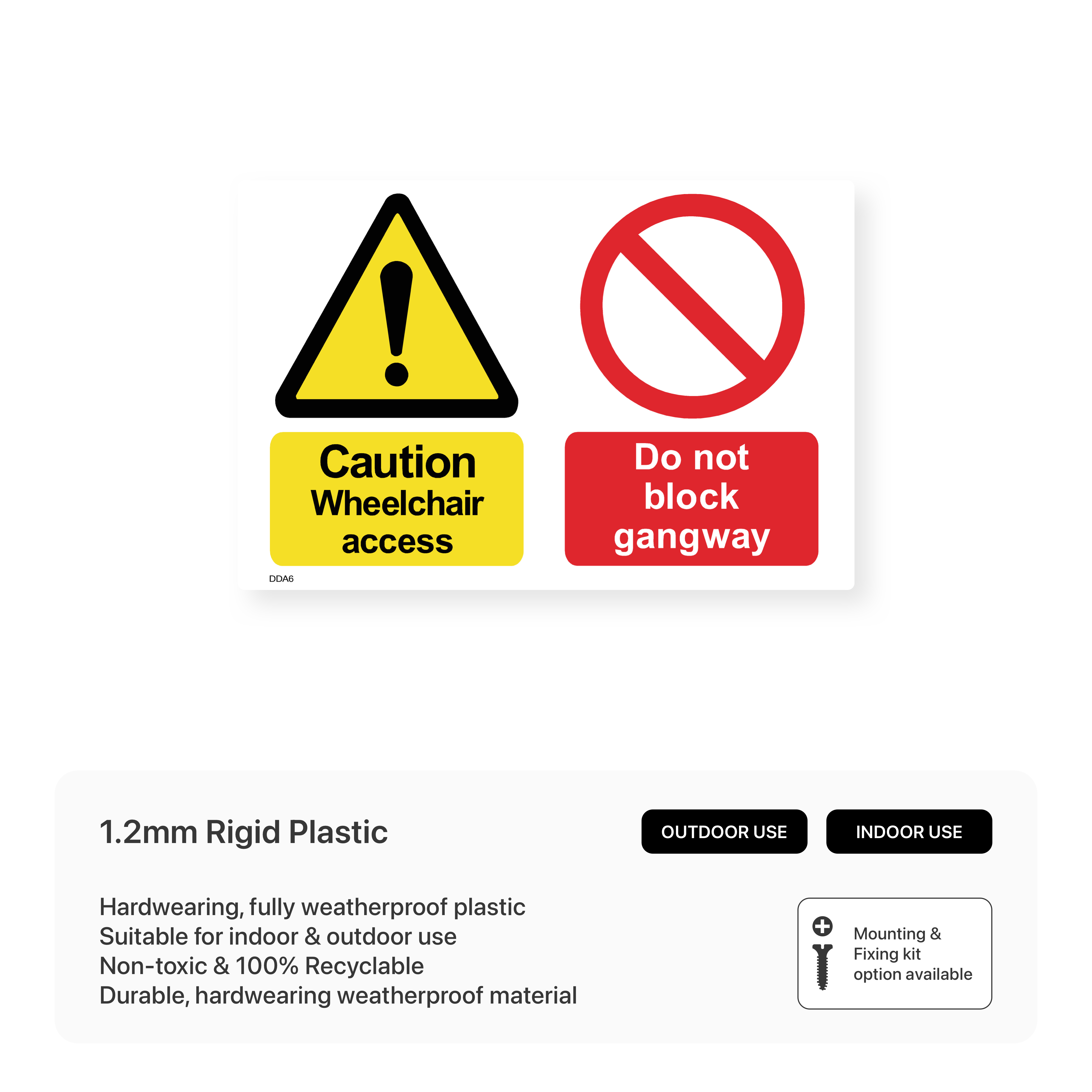 Caution - Wheelchair Access Ramp - Do not block gangway Sign – Safety ...