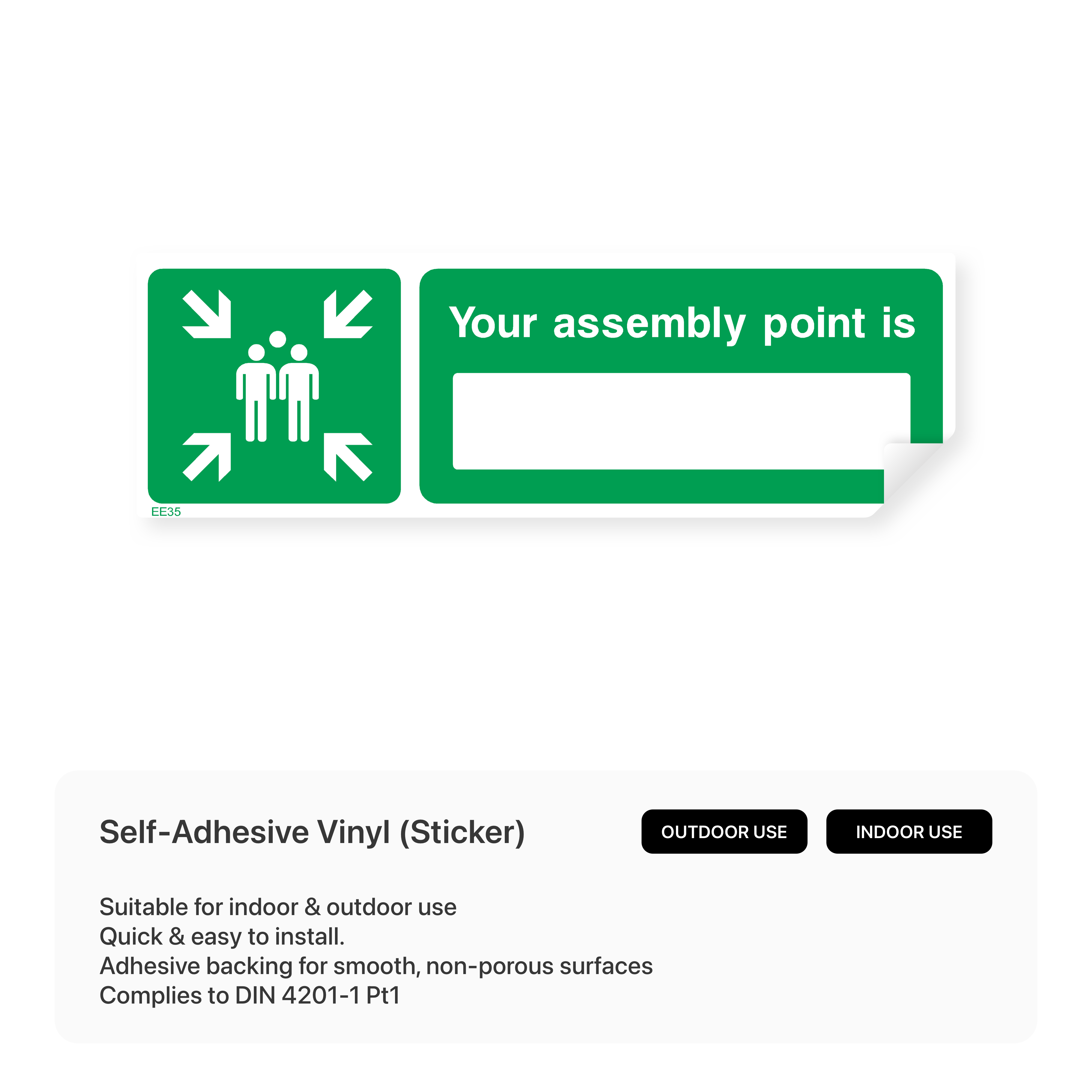 Your Assembly Point Is... Sign – Safety Signs & Stickers