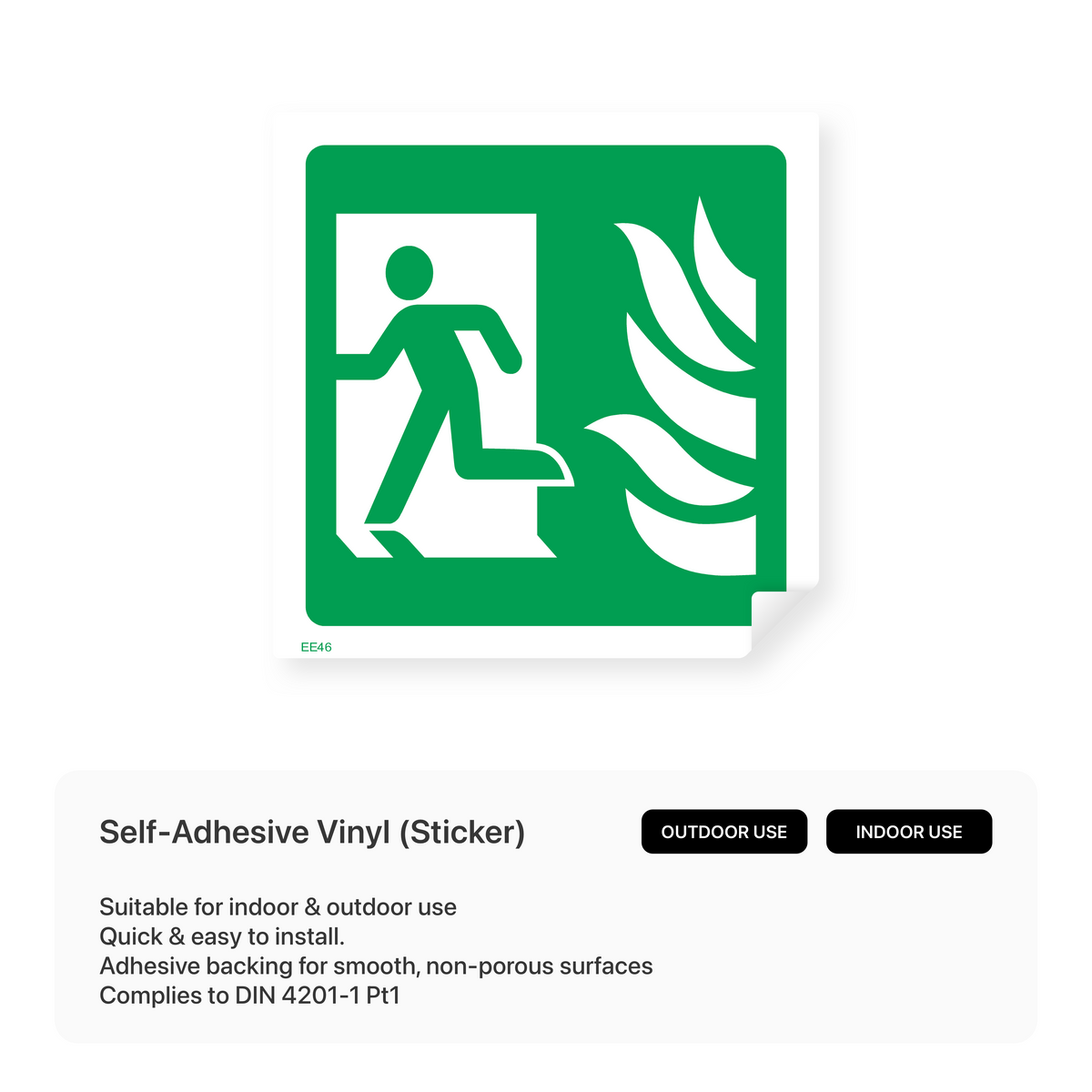 Fire Exitt Fire Exit Left Sign – Safety Signs & Stickers