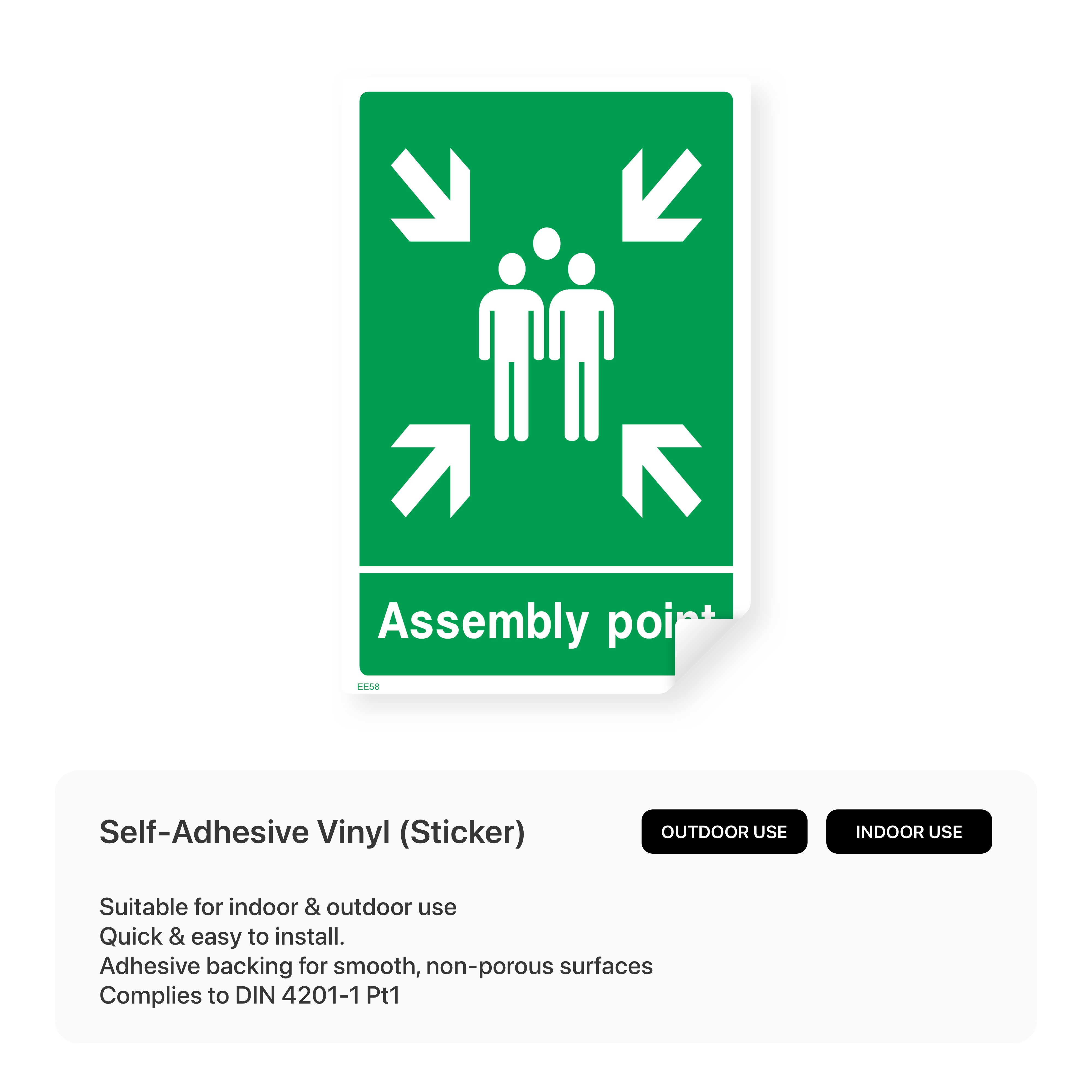 Assembly Point Sign – Safety Signs & Stickers