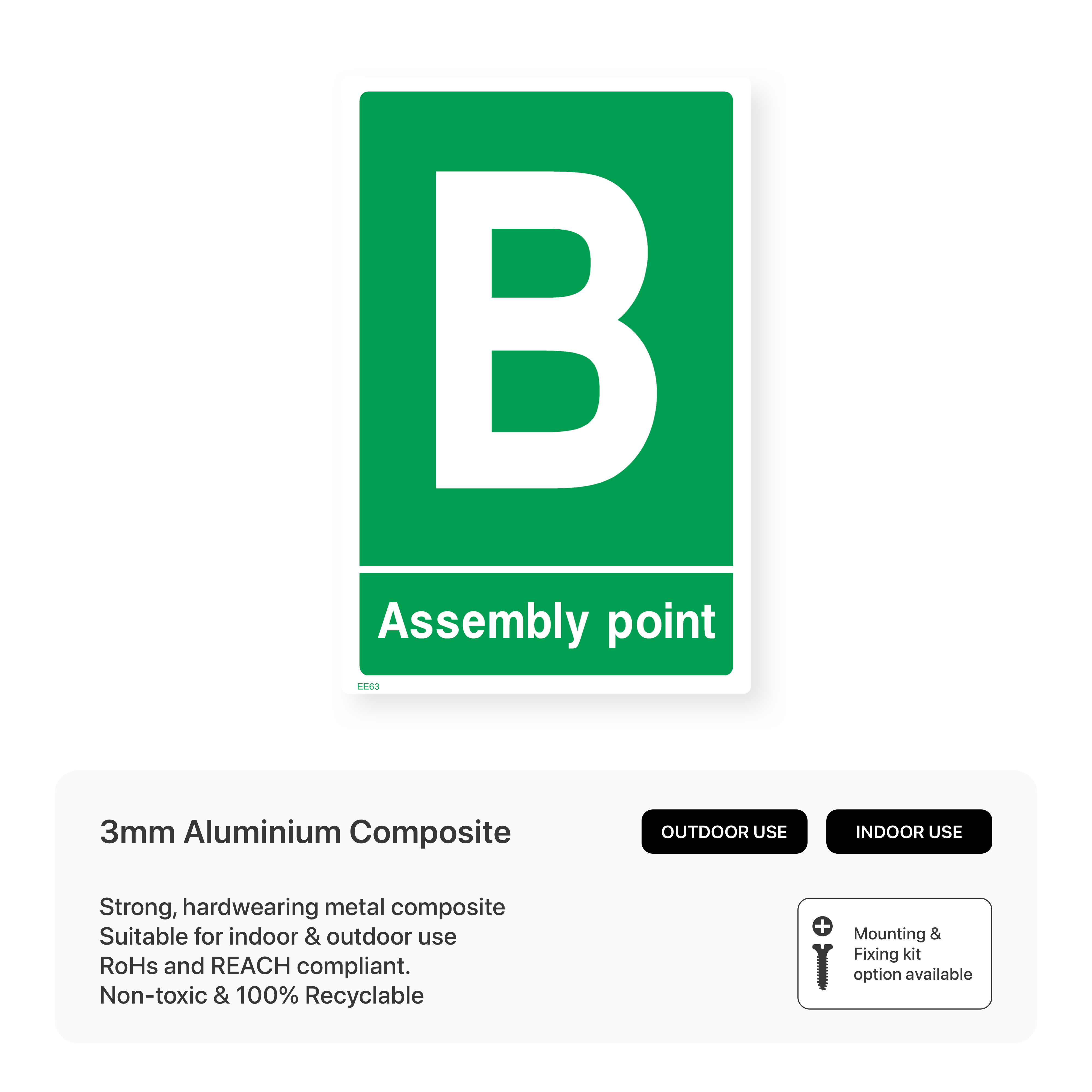 Assembly Point B Sign – Safety Signs & Stickers