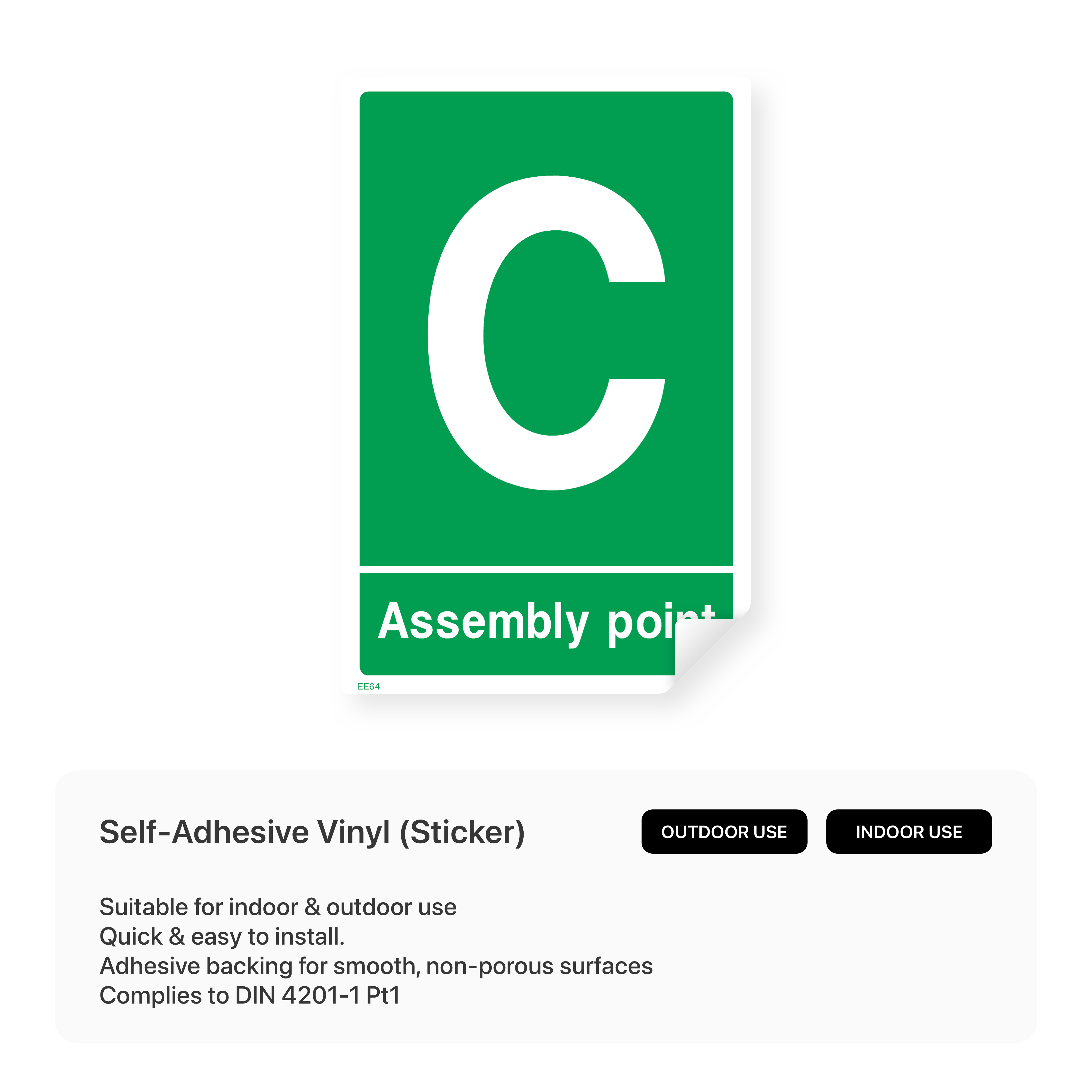 Assembly Point C Sign – Safety Signs & Stickers