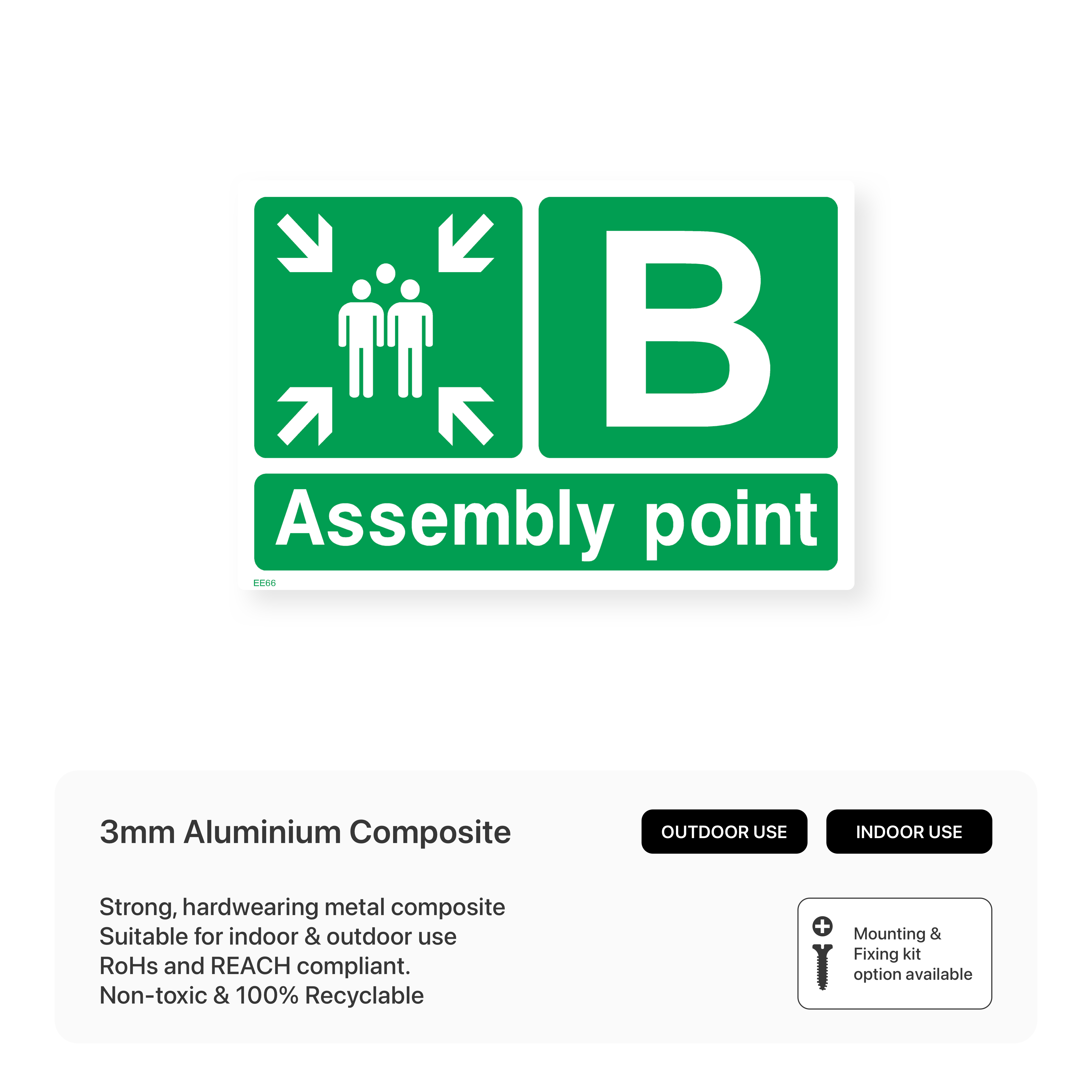 Assembly Point B Sign – Safety Signs & Stickers
