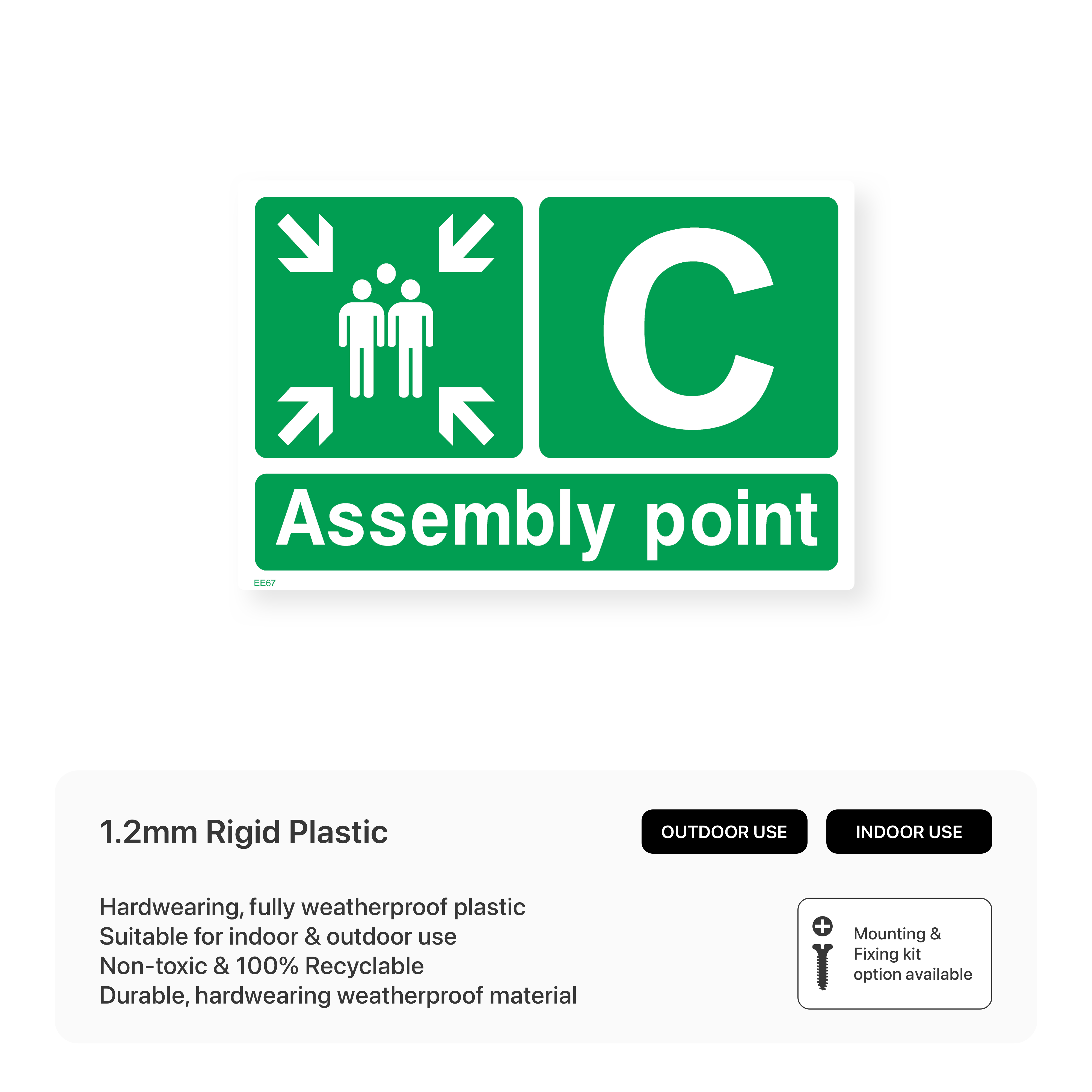 Assembly Point C Sign – Safety Signs & Stickers