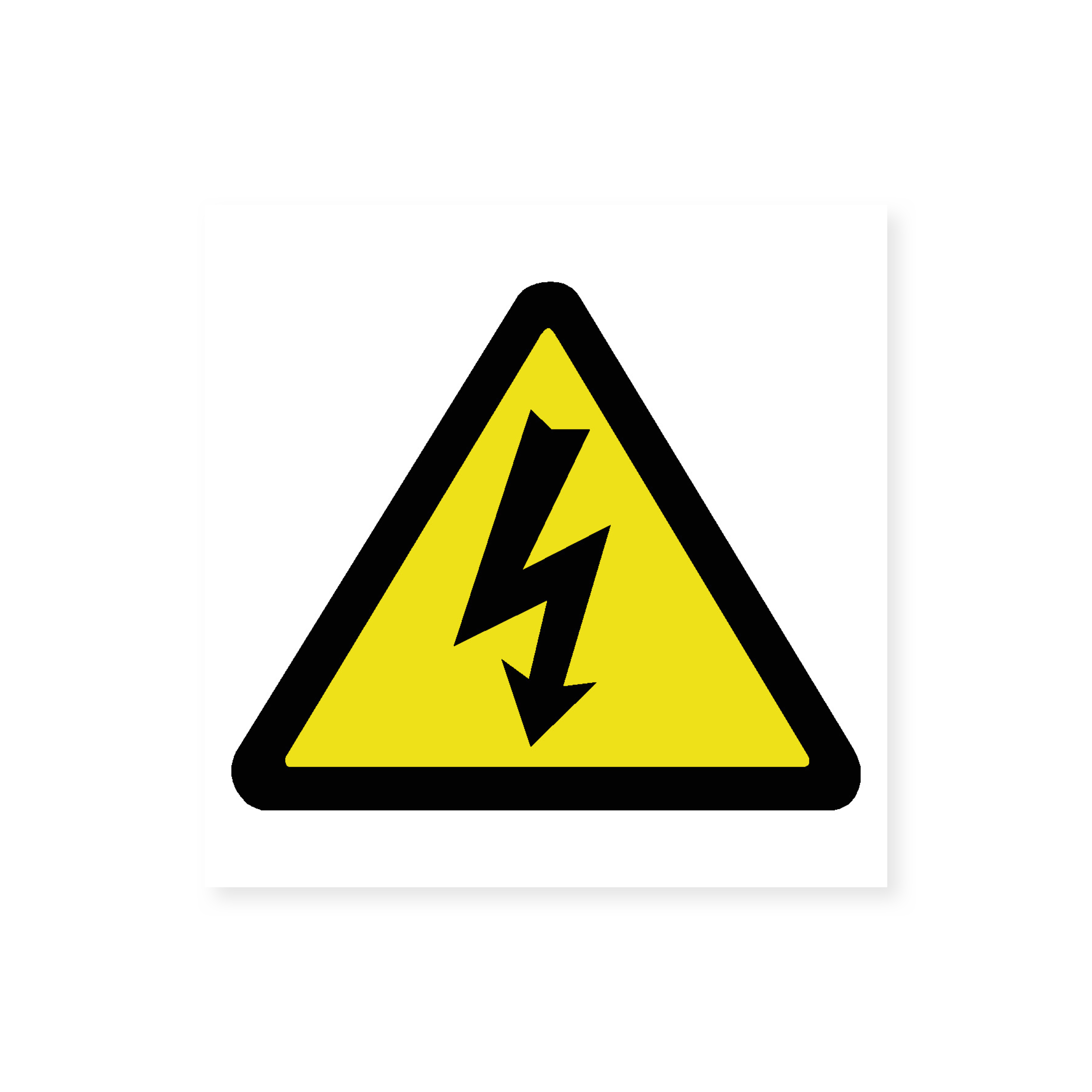 Electric Symbol Sign (White) – Safety Signs & Stickers