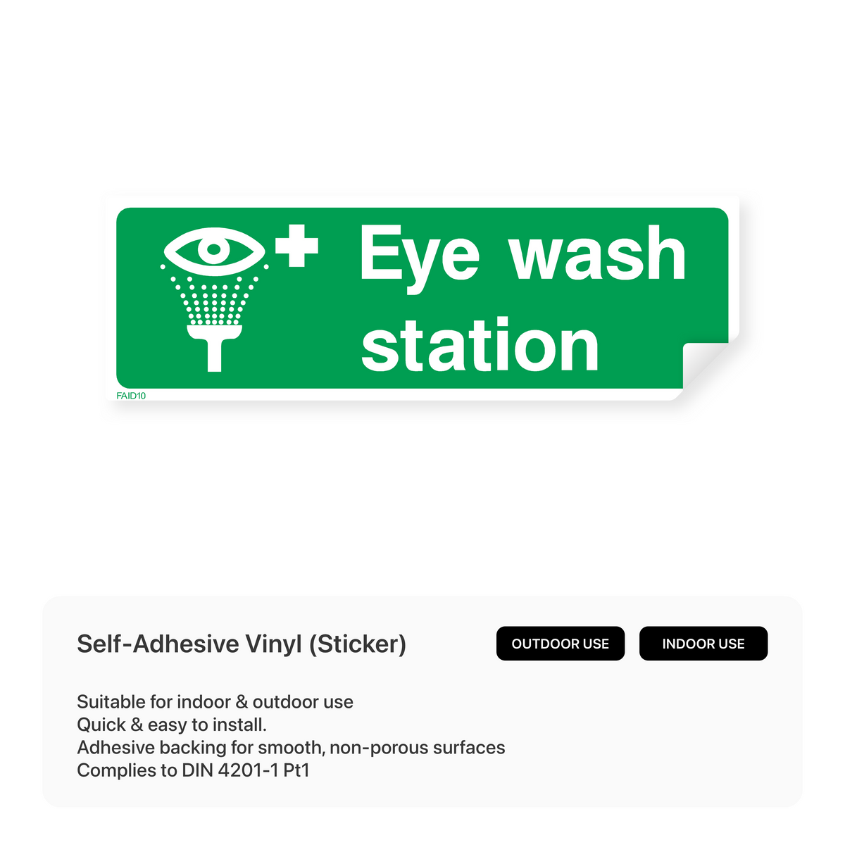 Eye Wash Station Sign – Safety Signs & Stickers