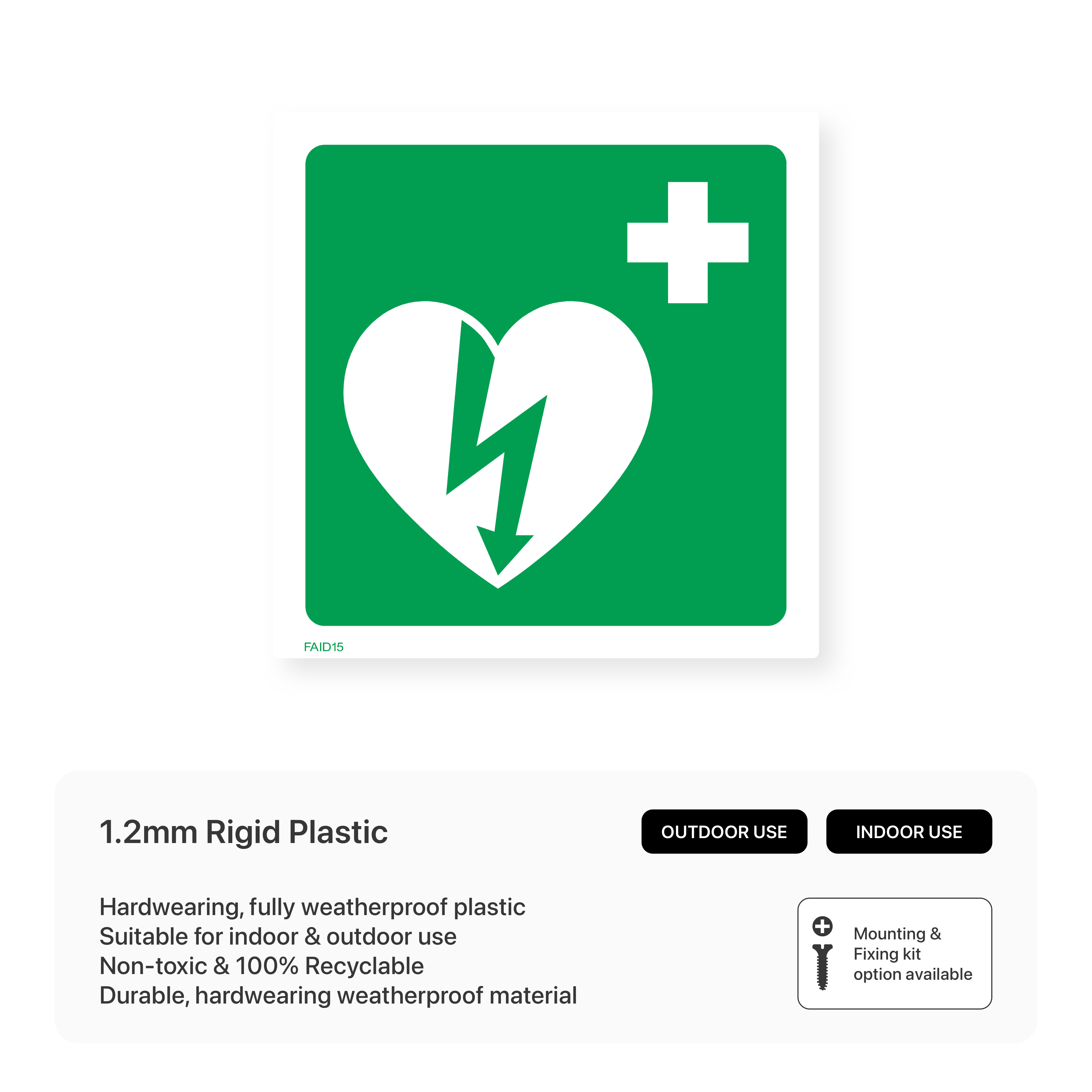 Defibrillator Sign – Safety Signs & Stickers