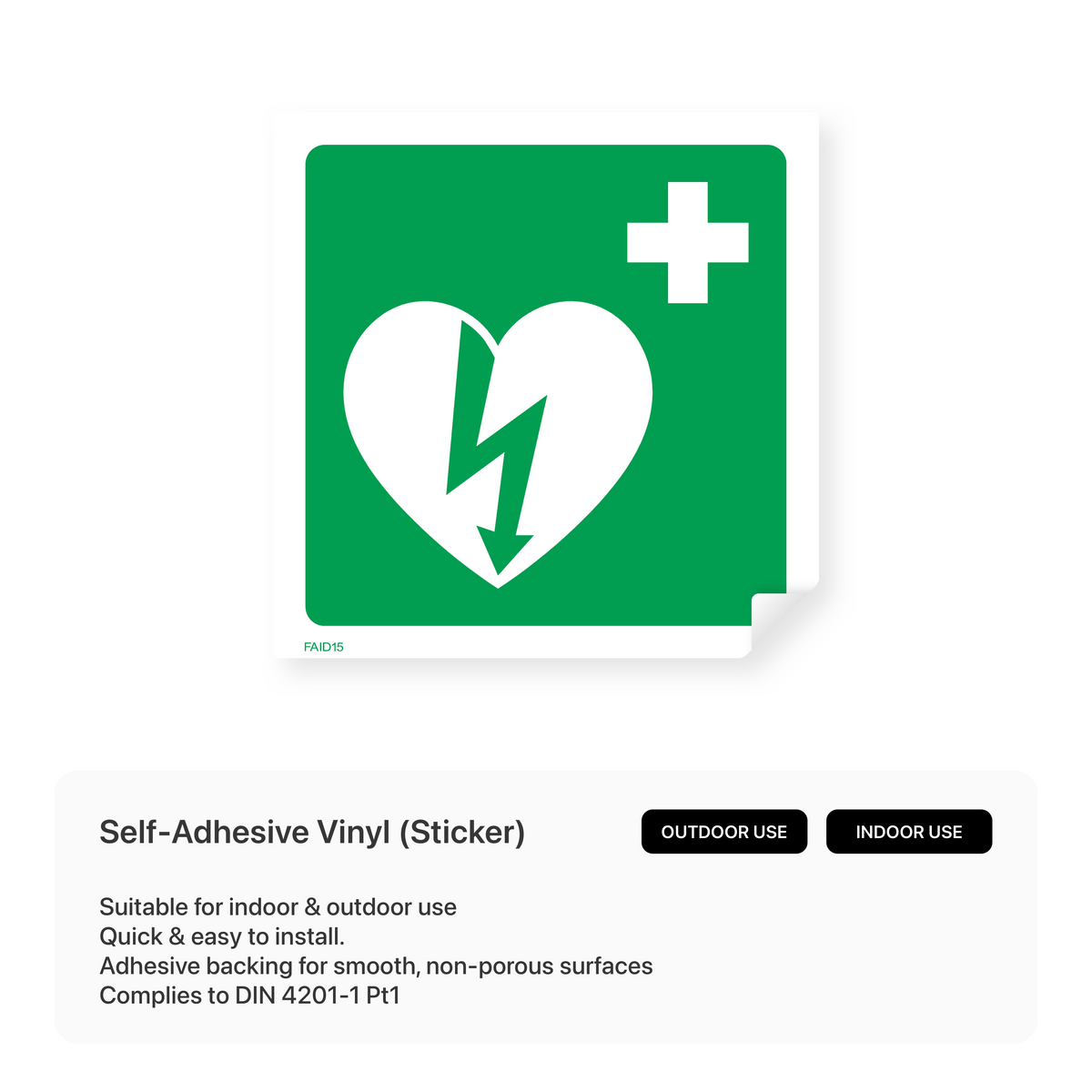 Defib Lock Box Code Signs Defibrillator Sign – Safety Signs & Stickers