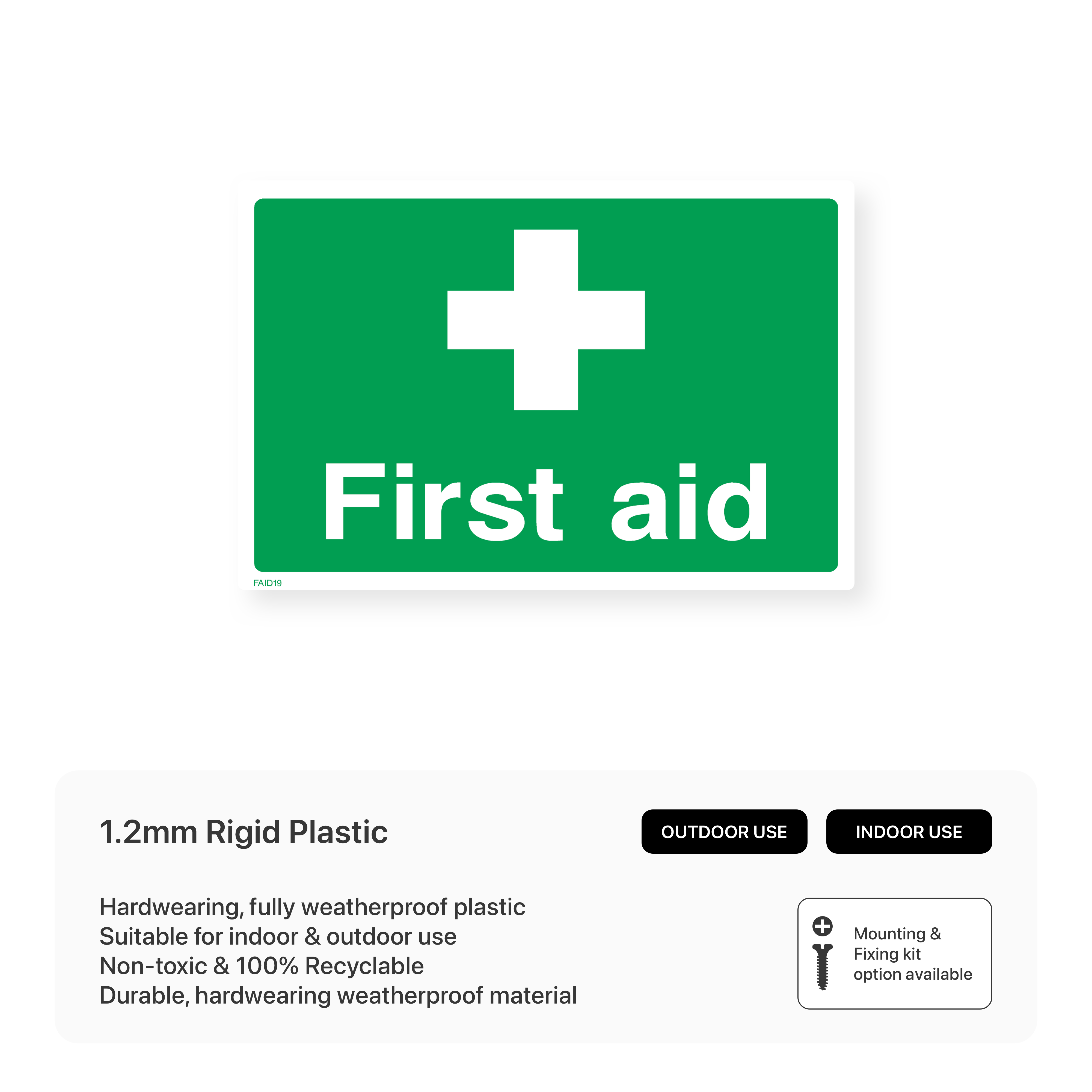 First Aid Sign – Safety Signs & Stickers