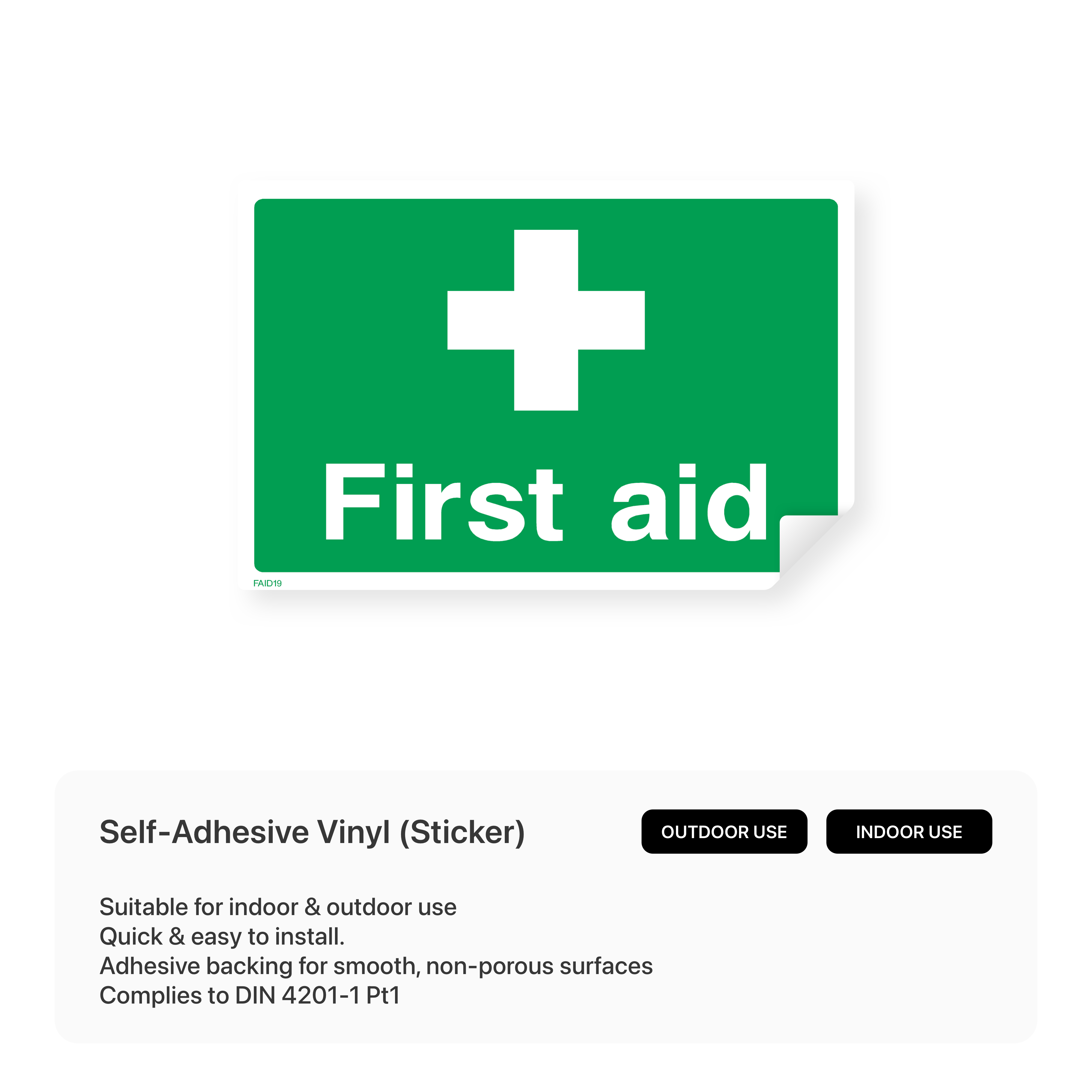 First Aid Sign – Safety Signs & Stickers
