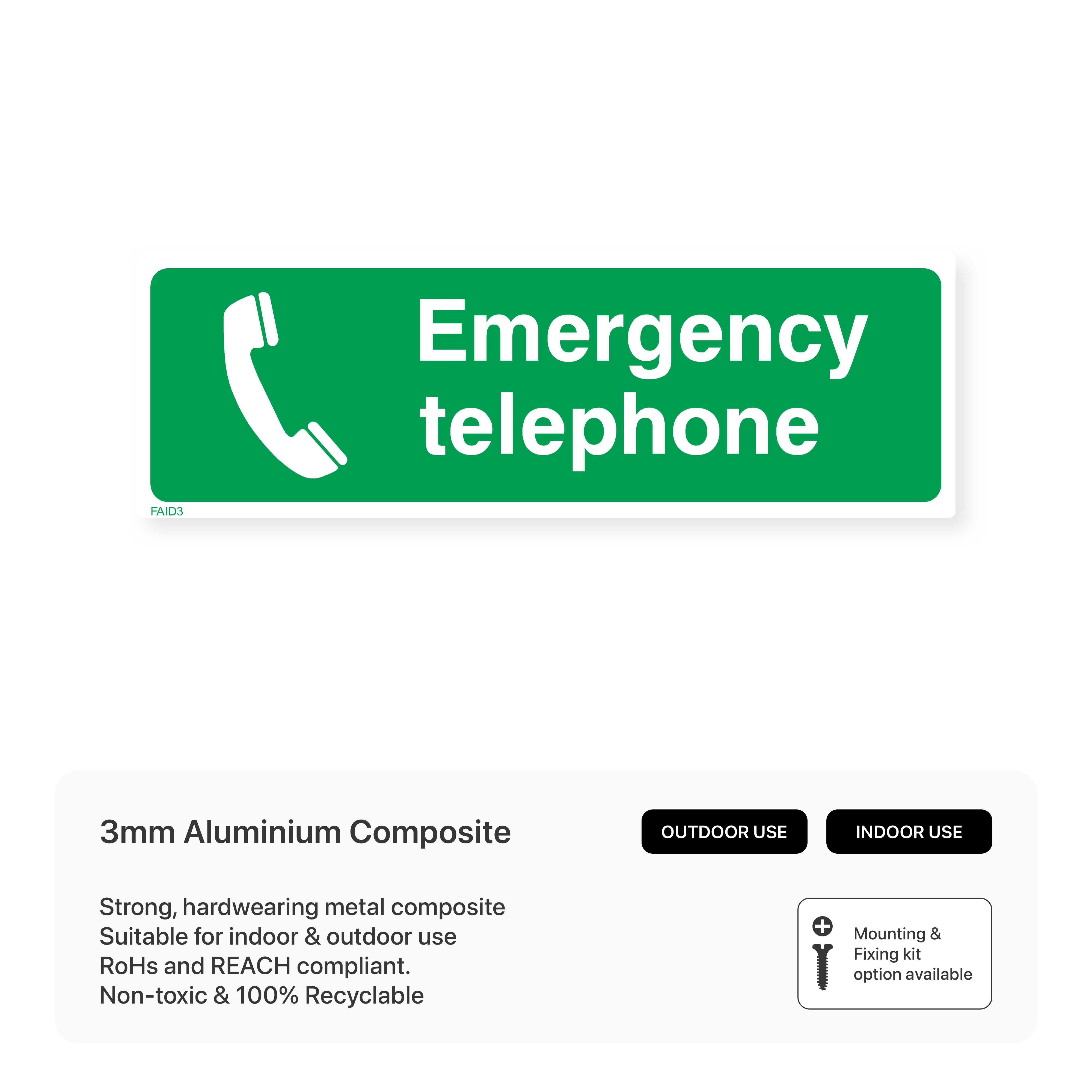 Emergency Telephone Sign – Safety Signs & Stickers