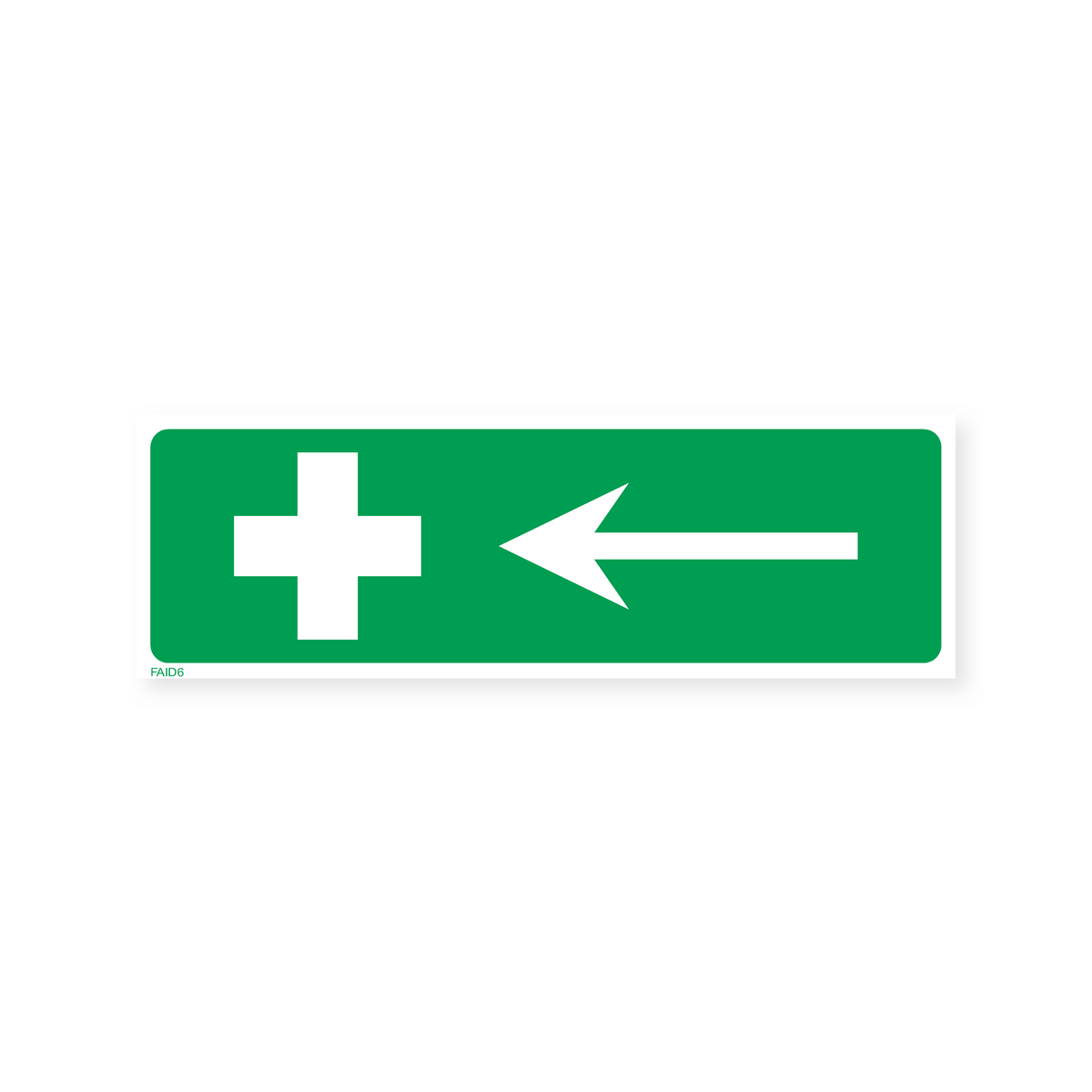 First Aid - Arrow Left Sign – Safety Signs & Stickers
