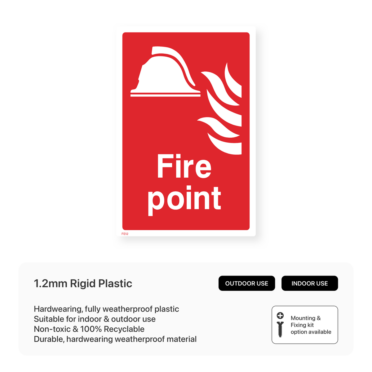 Fire Point Labels Fire Point Sign – Safety Signs & Stickers