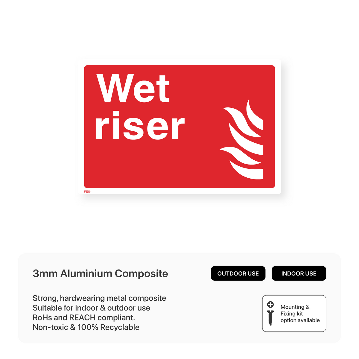 Wet Riser Graphics Wet Riser Sign – Safety Signs & Stickers
