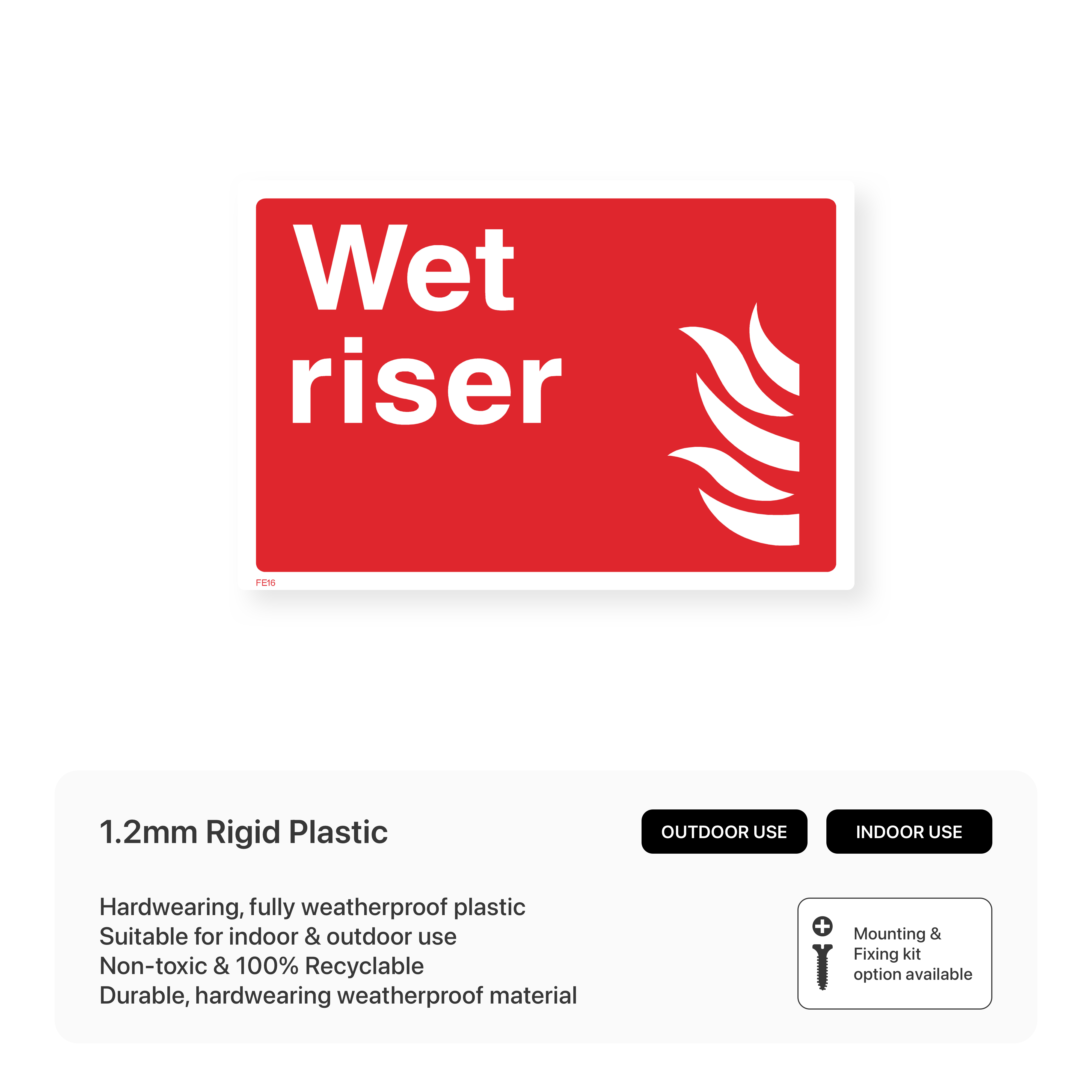 Wet Riser Sign – Safety Signs & Stickers