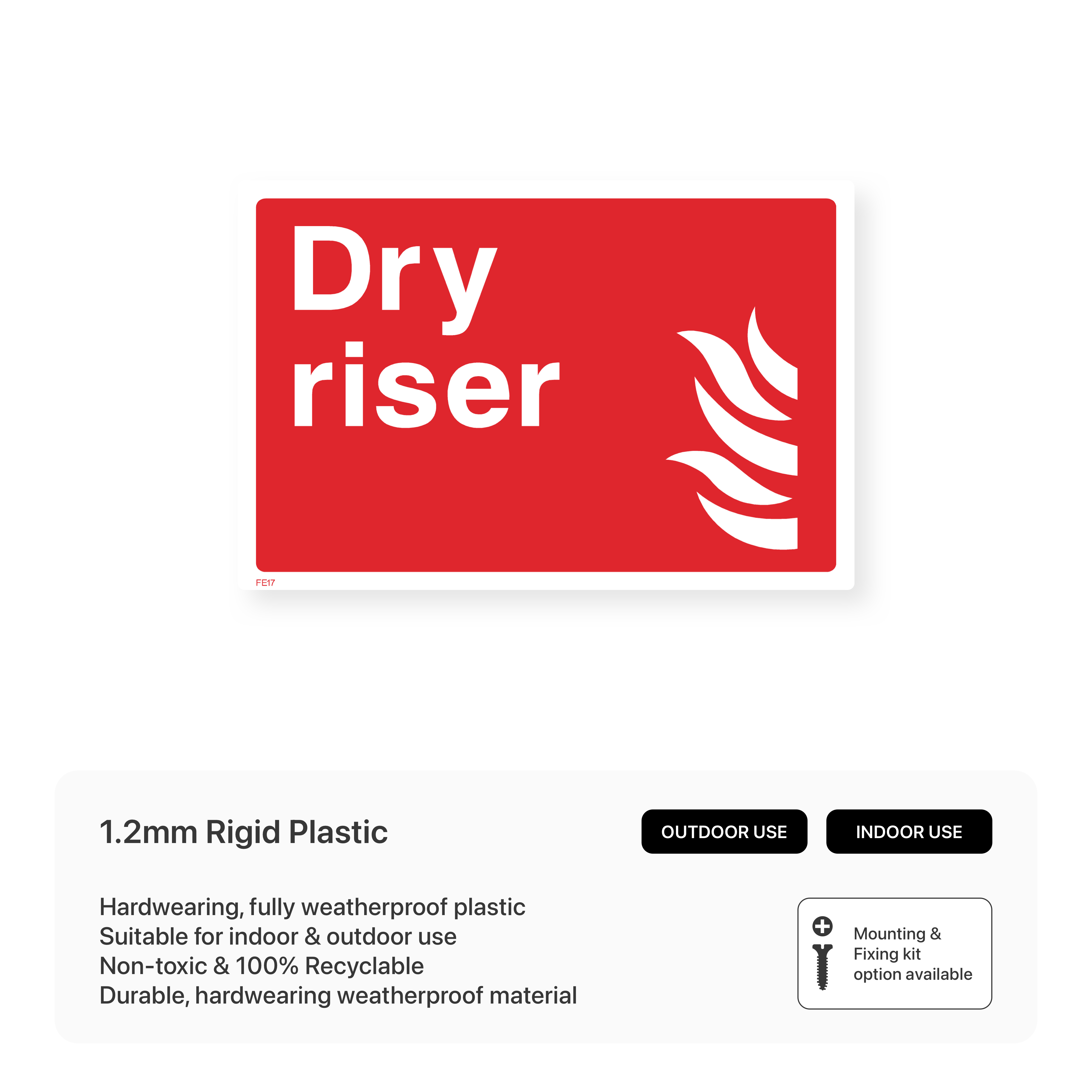 Dry Riser Sign – Safety Signs & Stickers