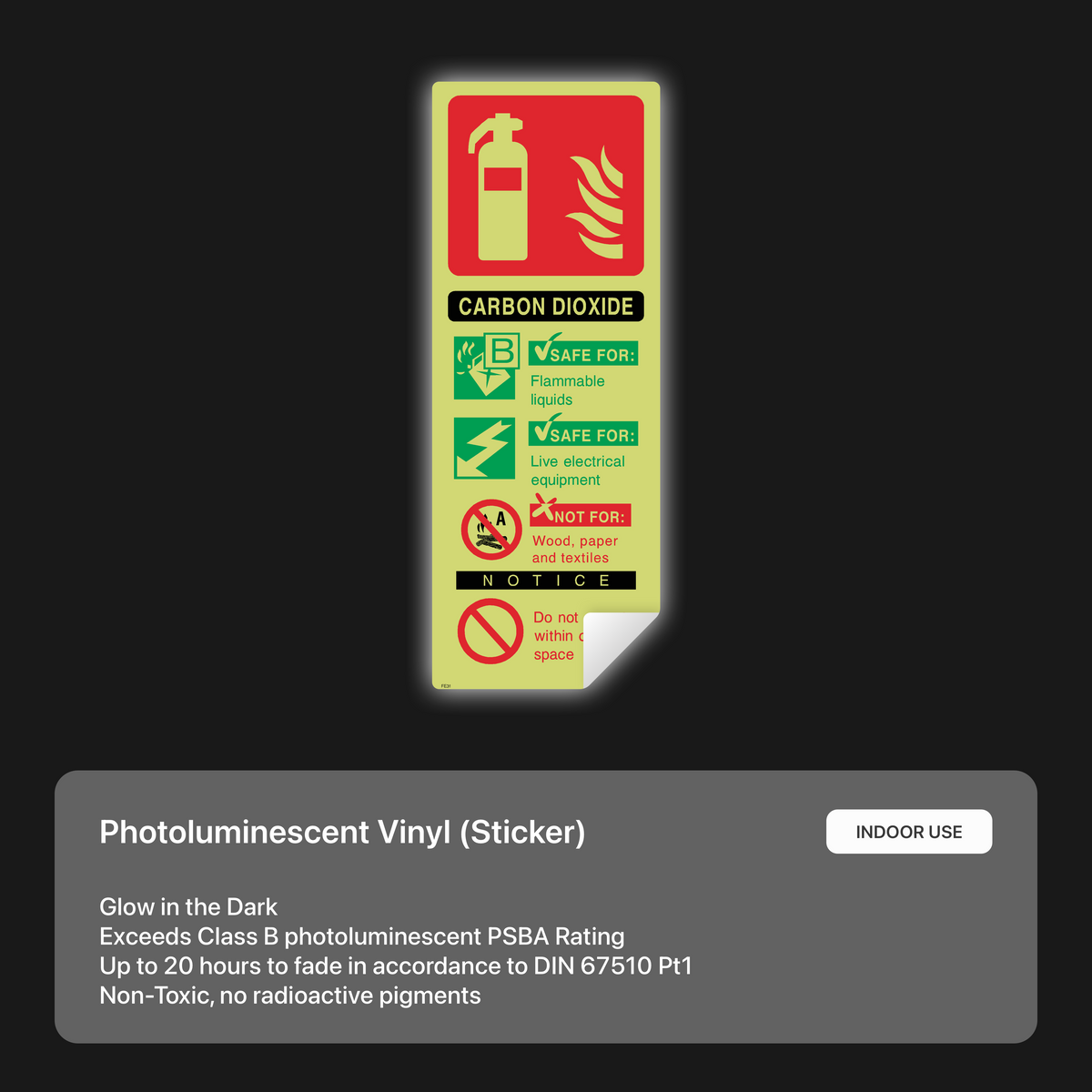 Clo2 Sticker Fire Extinguisher ID - Carbon Dioxide Sign – Safety Signs & Stickers