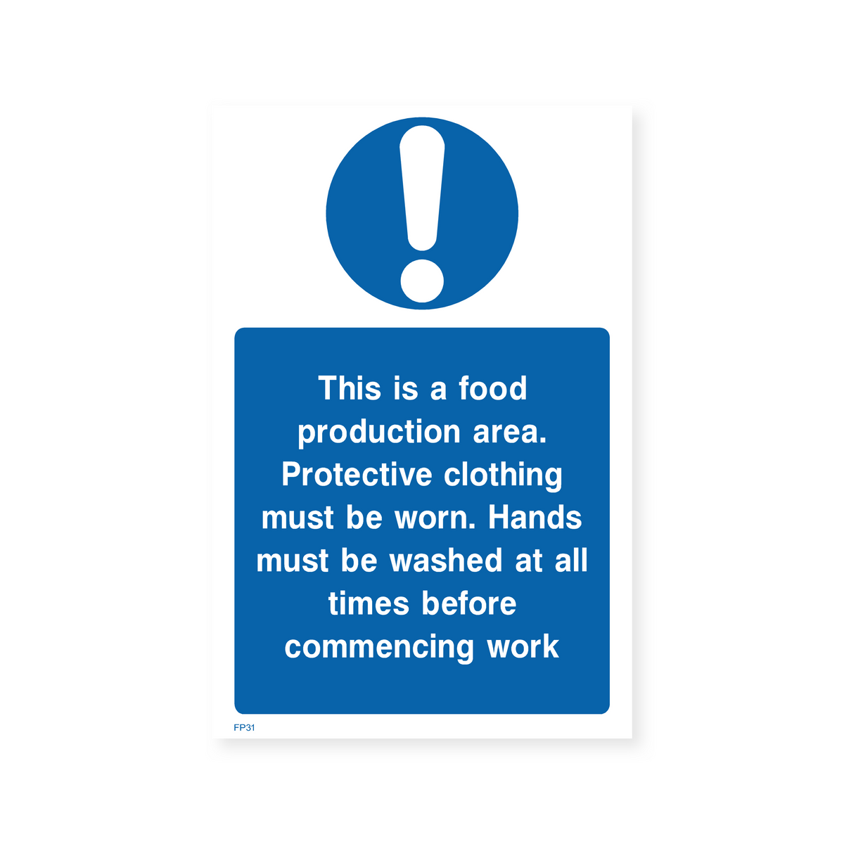 This Is a Food Production Area Sign – Safety Signs & Stickers