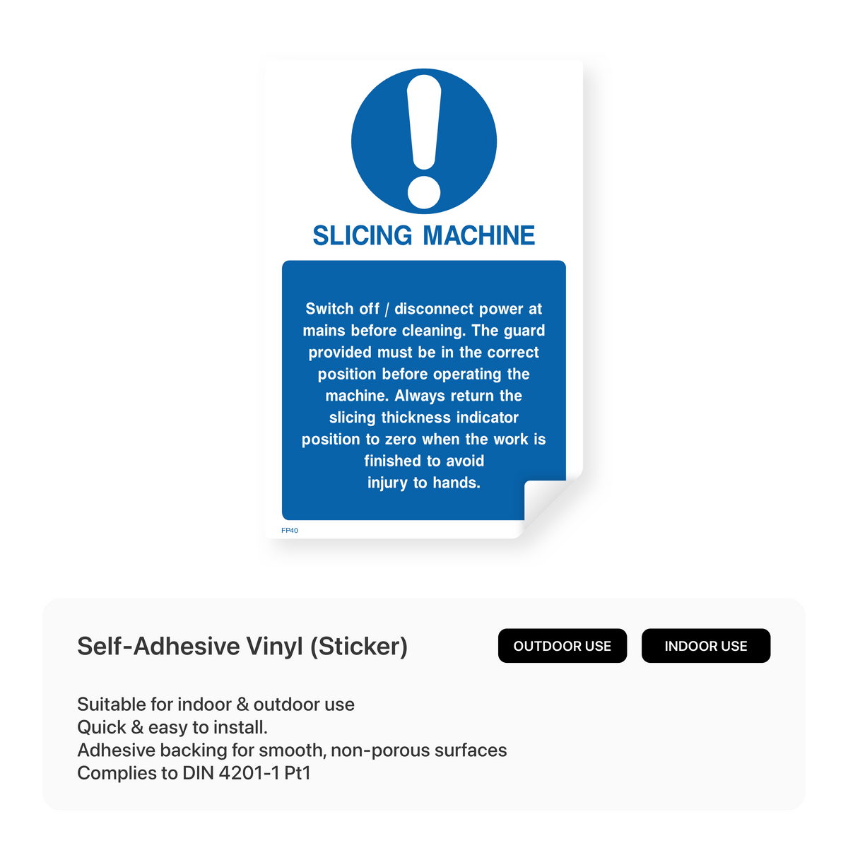 Slicing Sticker Slicing Machine Safety Sign – Safety Signs & Stickers