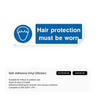 Sign mandating hair protection