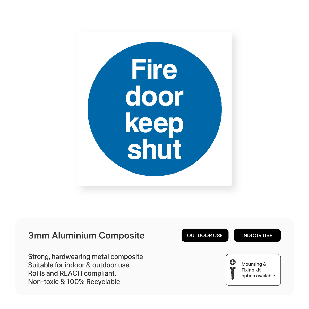 Fire Door Keep Shut Sign – Safety Signs & Stickers