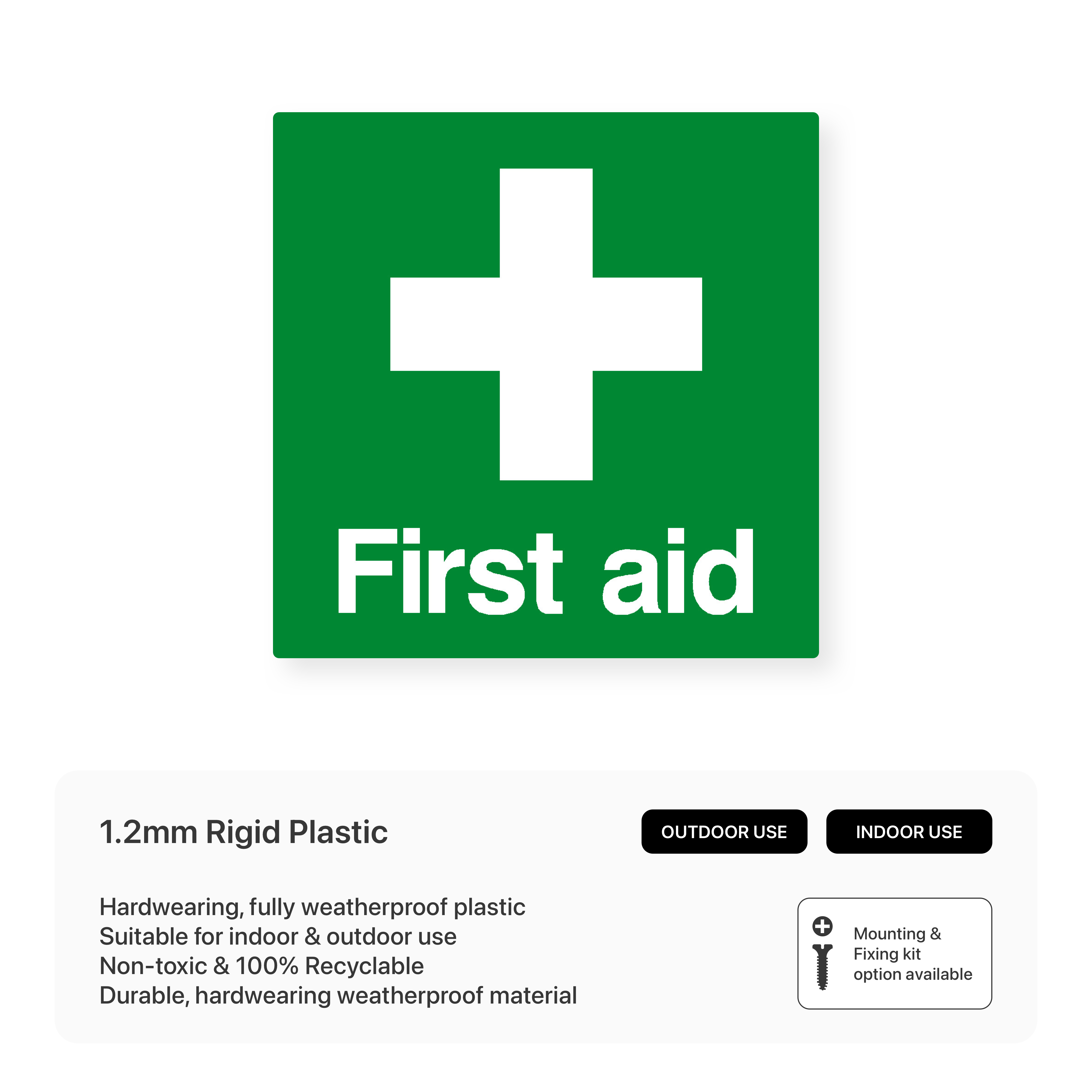 First Aid Symbol Sign – Safety Signs & Stickers