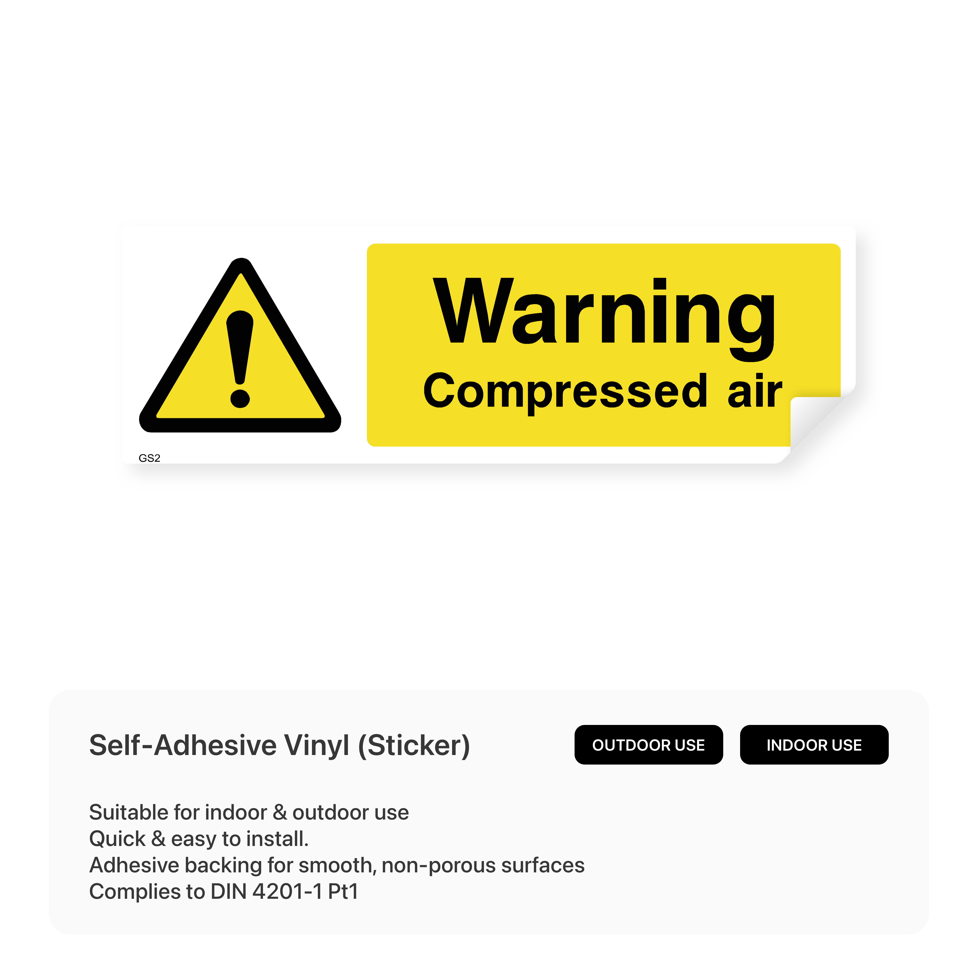 Warning - Compressed Air Sign – Safety Signs & Stickers