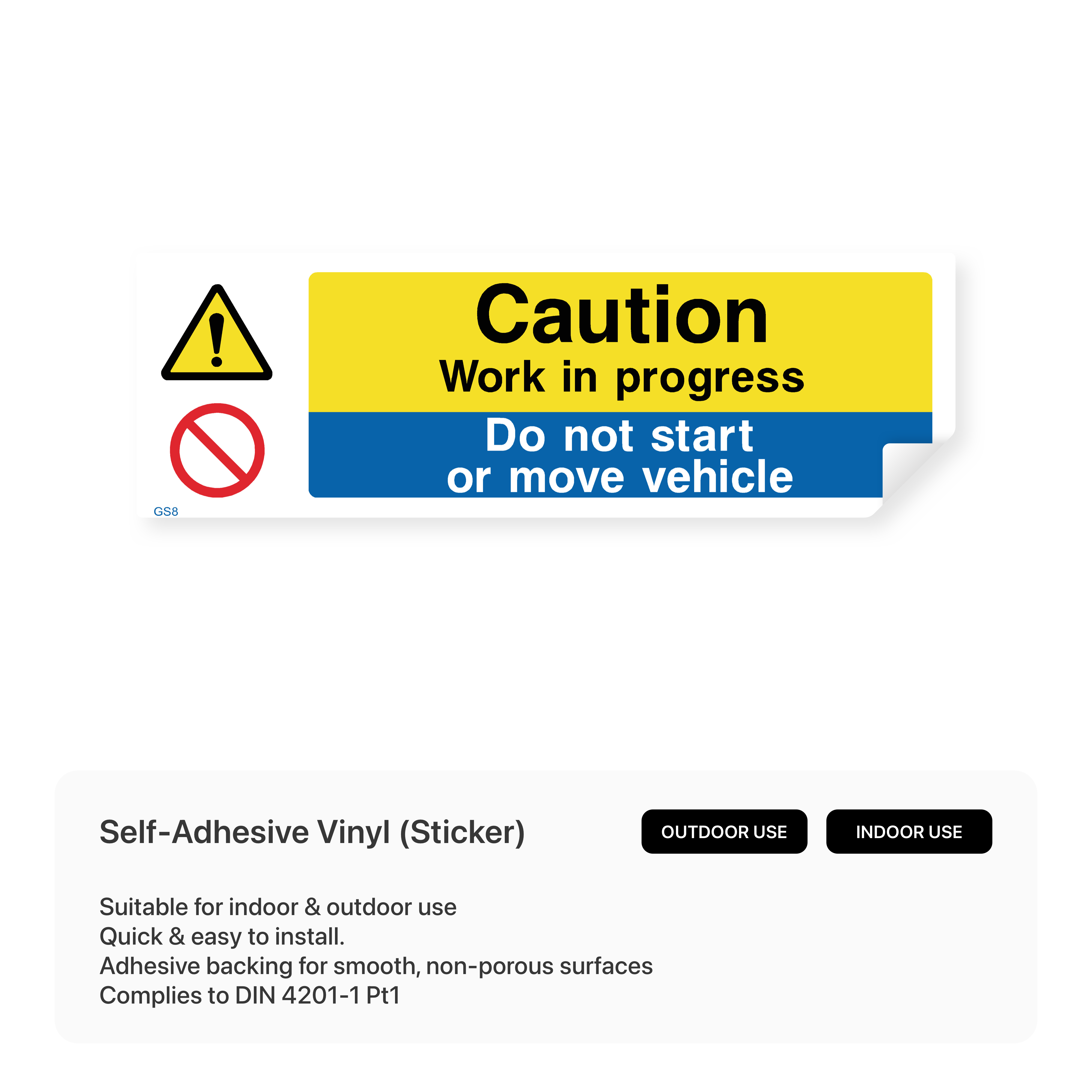 Work Under Process Sticker Pdf Download Work In Progress Sign Danger Work In Progress On Equipment From Safety
