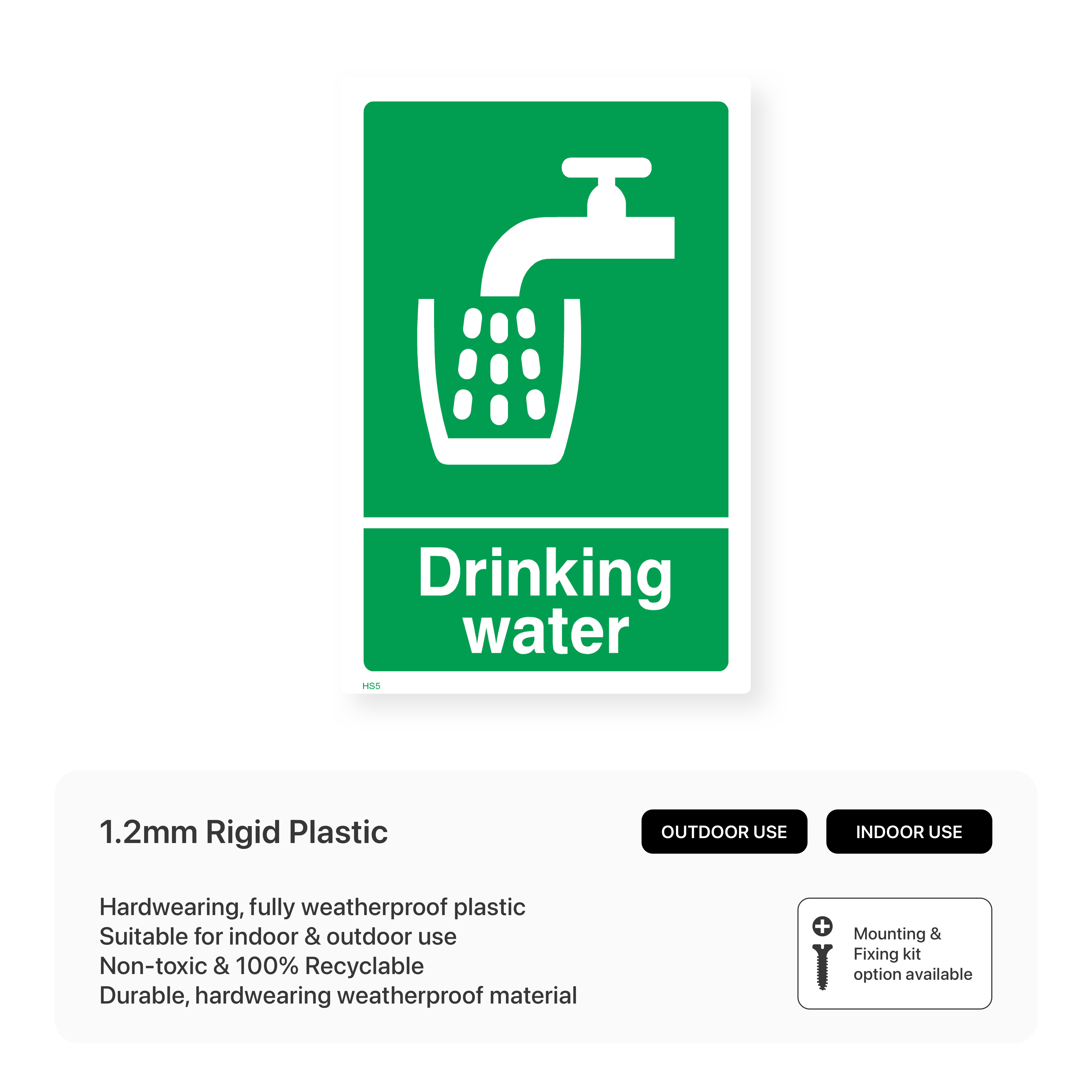 Drinking Water Sign – Safety Signs & Stickers