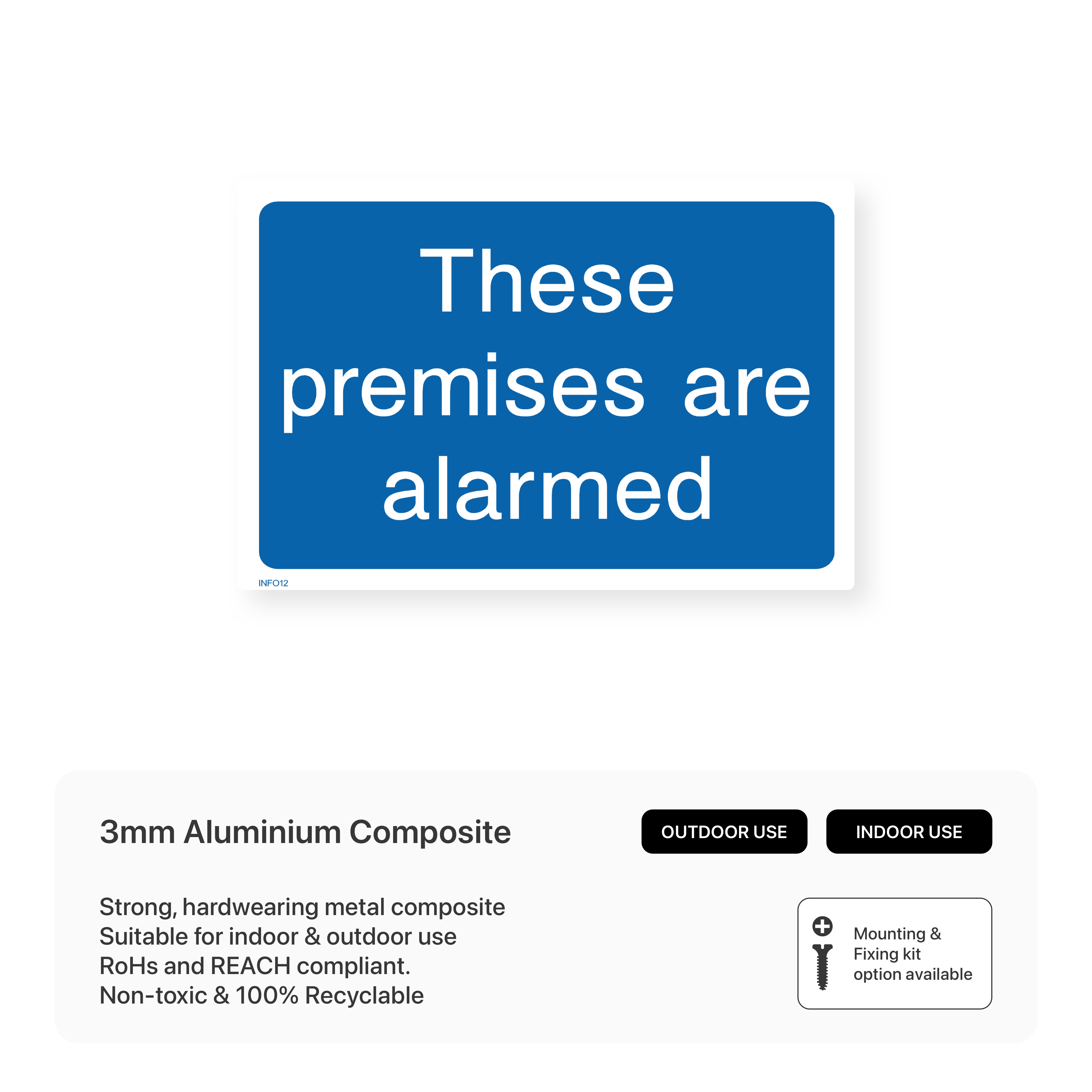 These Premises Are Alarmed Sign – Safety Signs & Stickers