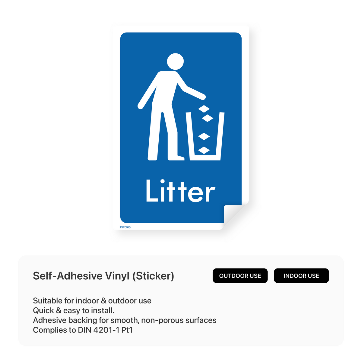 Litter Box Sign Litter Sign – Safety Signs & Stickers