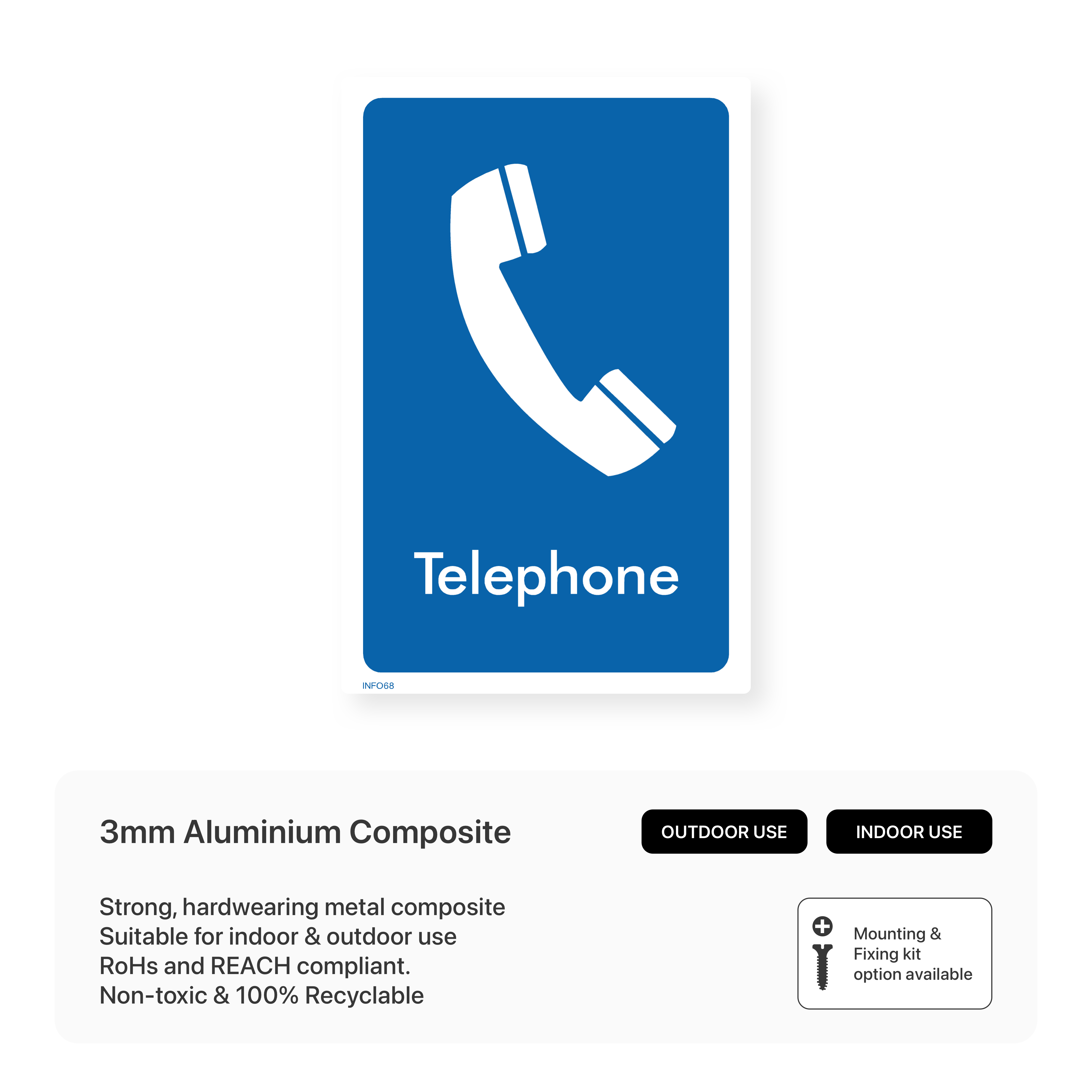 Telephone Sign – Safety Signs & Stickers