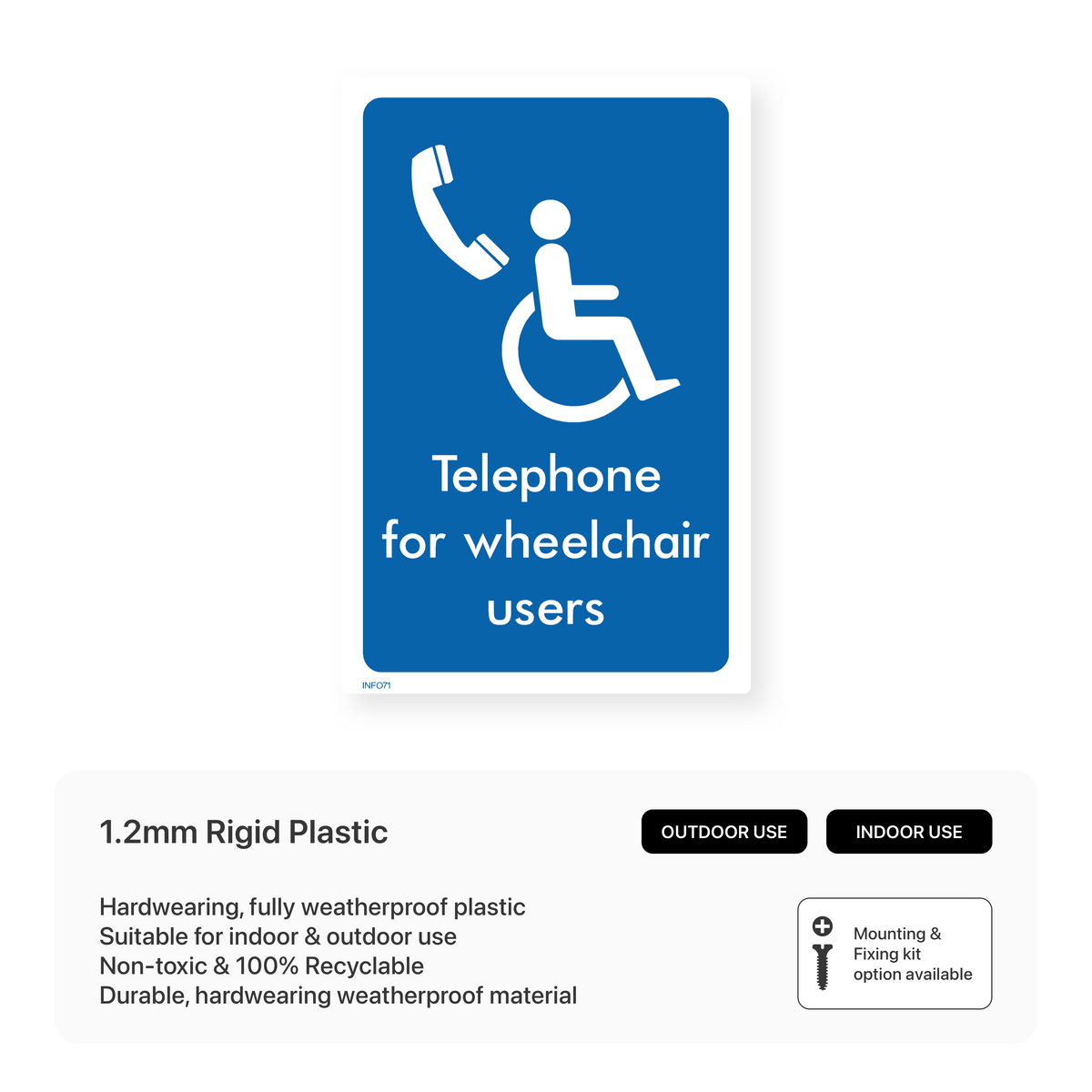 Disability Call Point Sign Telephone for Wheelchair Users Sign – Safety Signs & Stickers